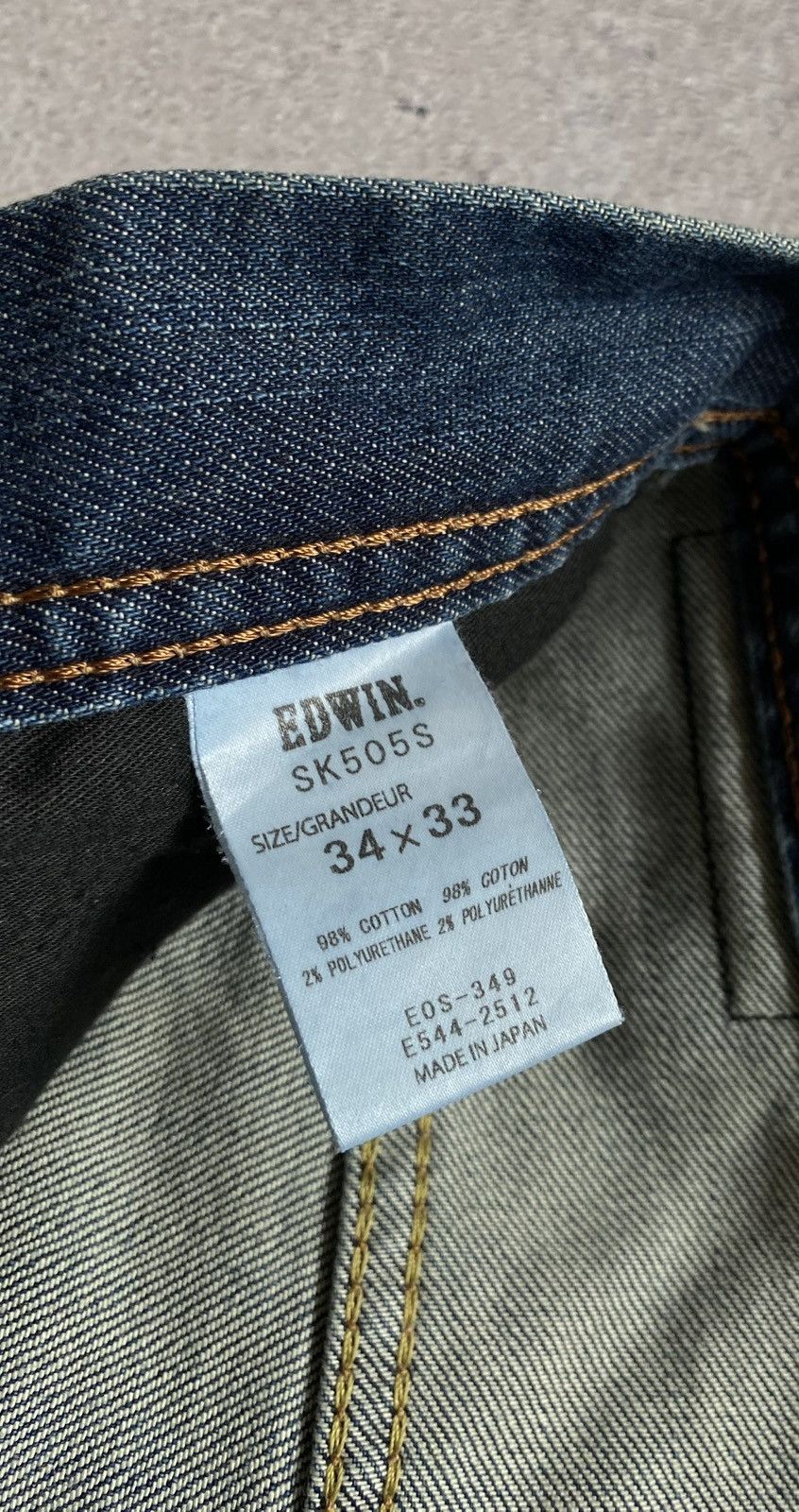 Edwin Edwin SK505S Japan Selvedge Jeans Pants Size US 33 - 14 Thumbnail