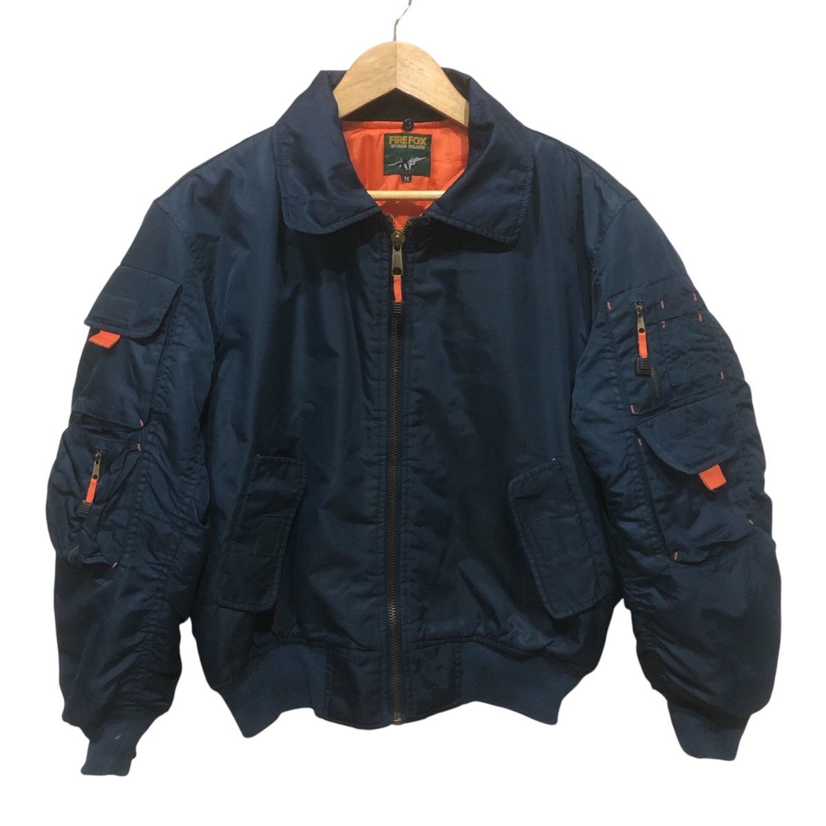 Japanese Brand × Vintage Fire Fox World Island Bomber Jacket Size US M / EU 48-50 / 2 - 1 Thumbnail