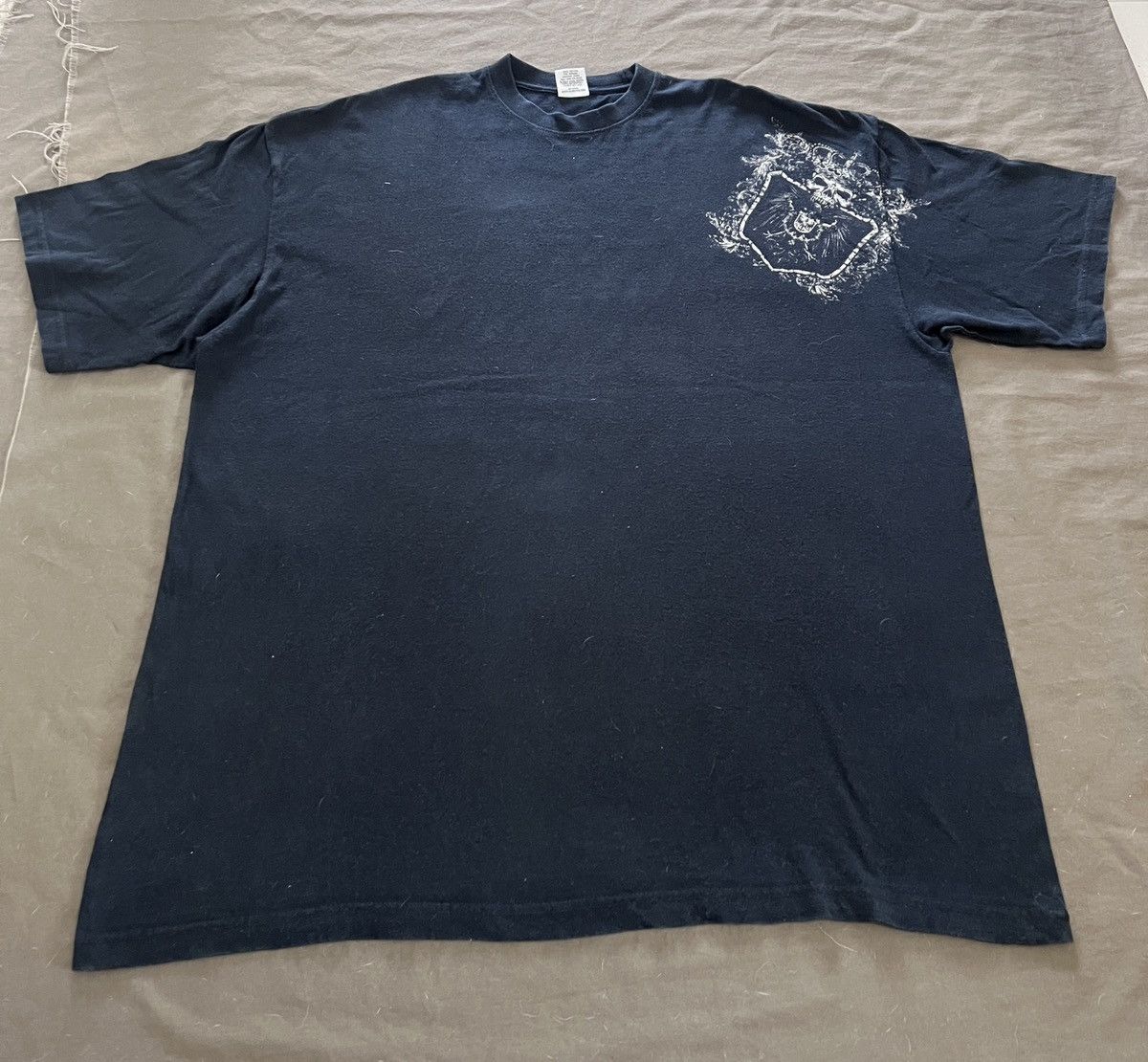Vintage Y2K Black Rock skull Streetwear 3XL Graphic Fashion Tattoo Size US XXL / EU 58 / 5 - 6 Thumbnail