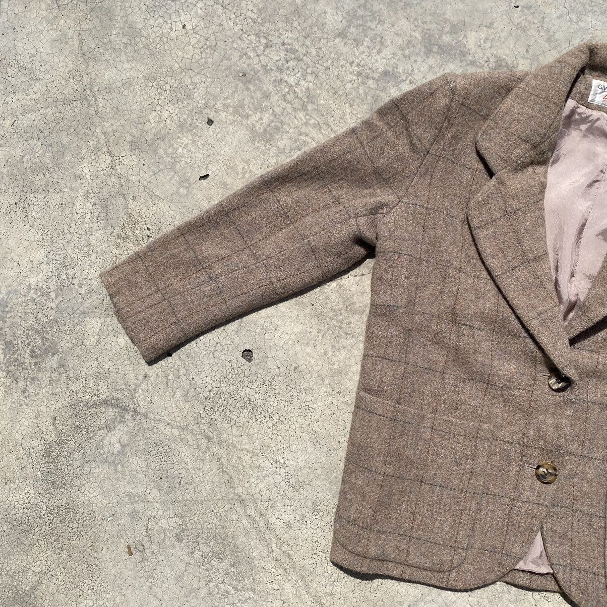 Givenchy Vintage Givenchy Wool Blazer Brown Checkered Size US M / EU 48-50 / 2 - 7 Thumbnail