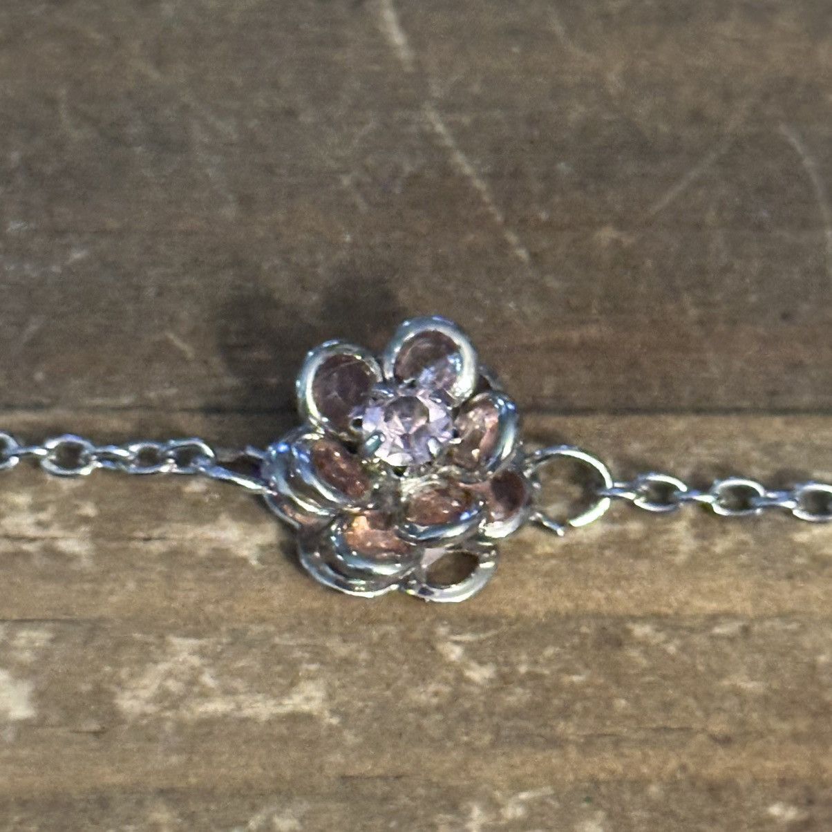 Other Silver tone pink stone roses anklet Size ONE SIZE - 3 Thumbnail