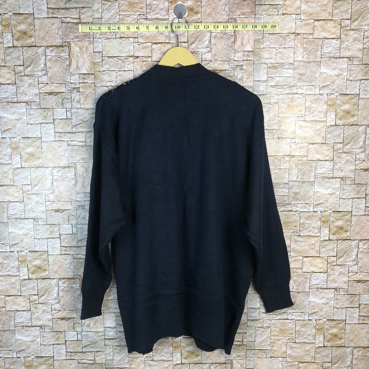 Vintage Japan vintage art Dark Blue Cardigan knitwear #A462 Size XL / US 12-14 / IT 48-50 - 12 Thumbnail