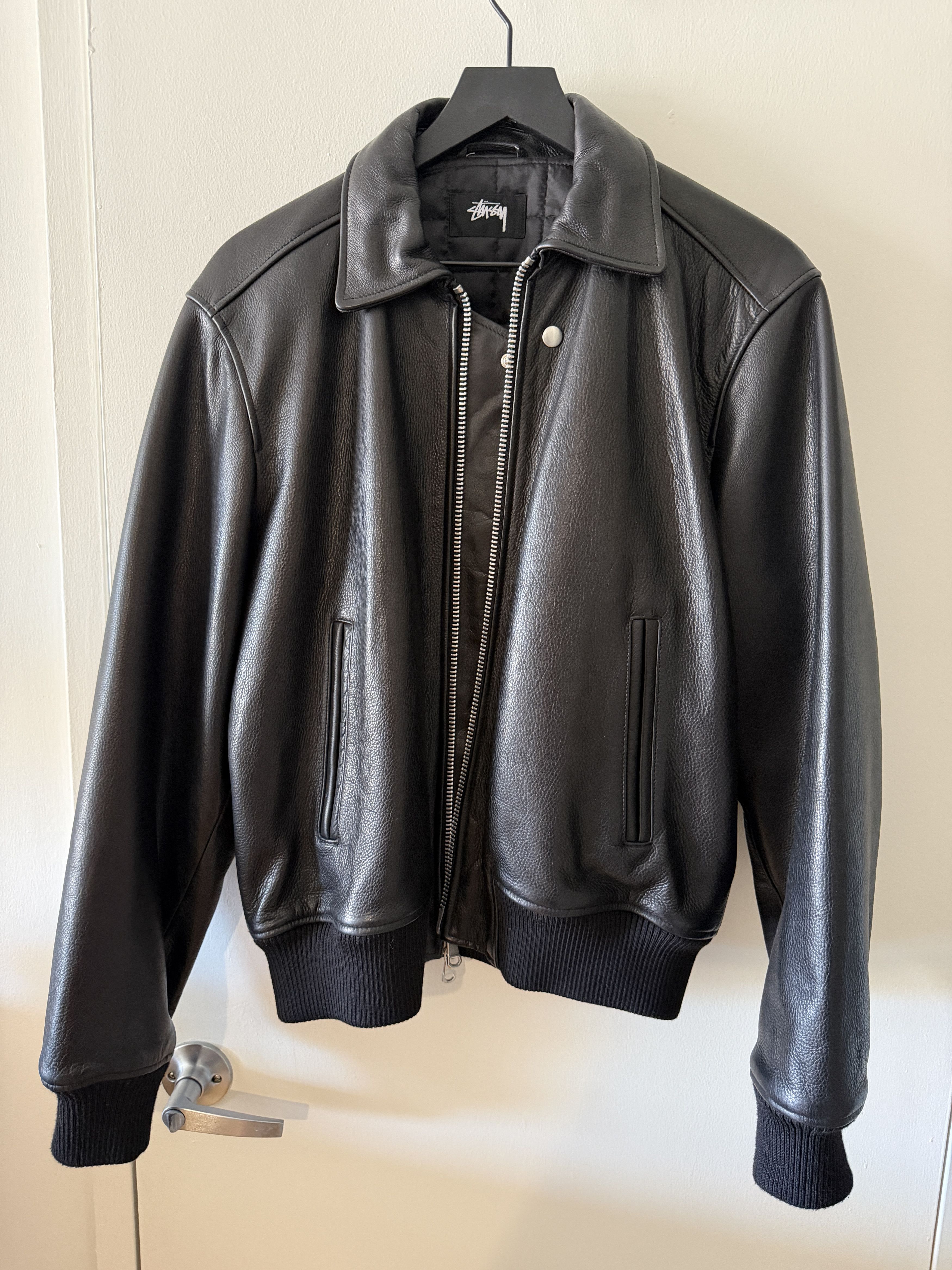 Stussy Stussy Leather Flight Jacket | Grailed