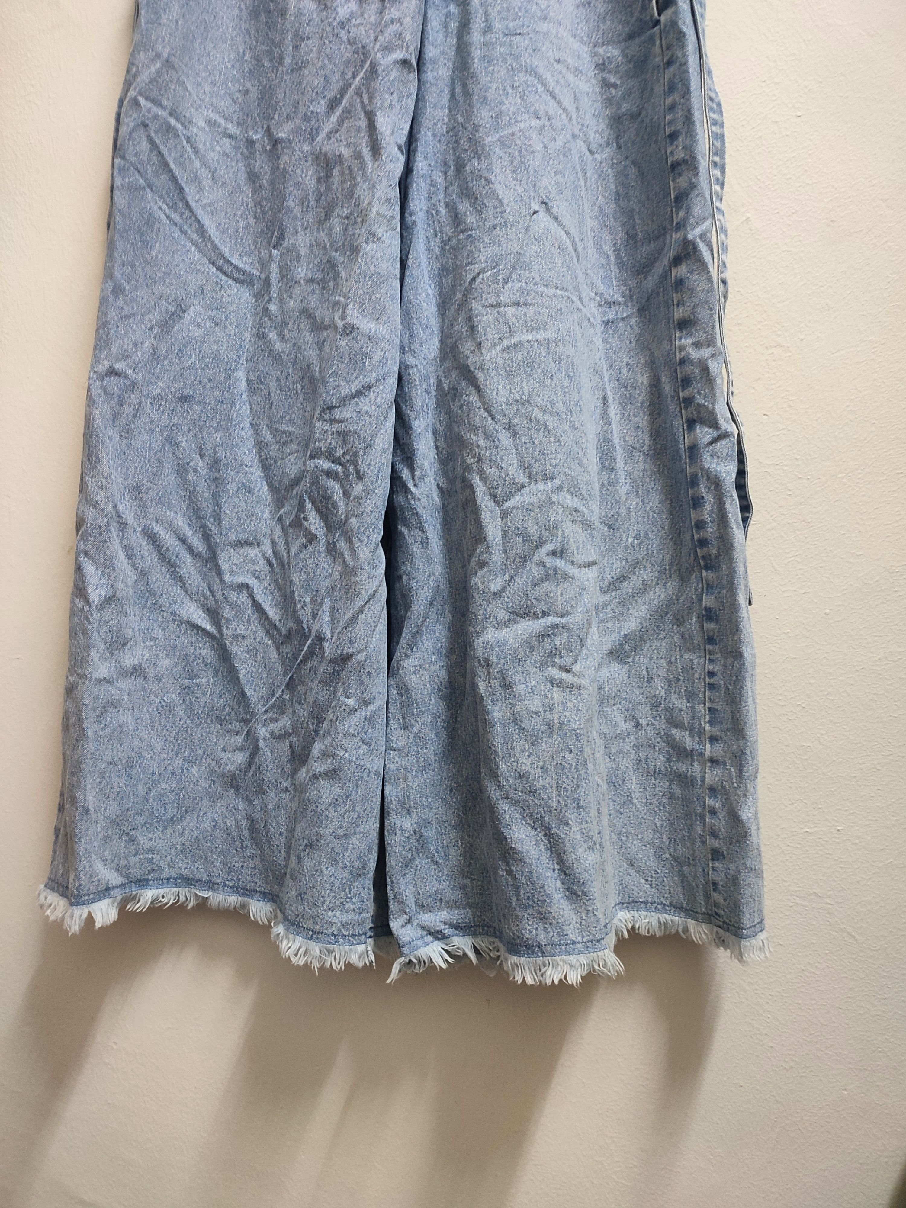 Japanese Brand Vintage Back Number Wide Leg Culottes Denim Size US 30 / EU 46 - 6 Thumbnail
