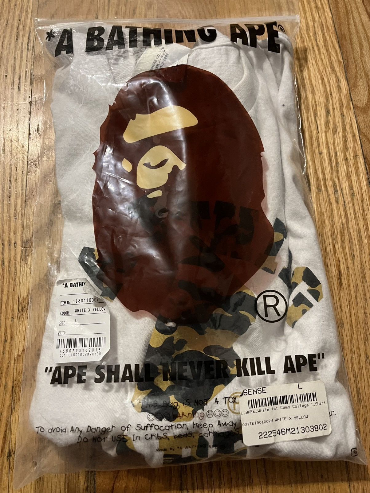 Bape Bape 1st Camo White T shirt Size US L / EU 52-54 / 3 - 7 Thumbnail