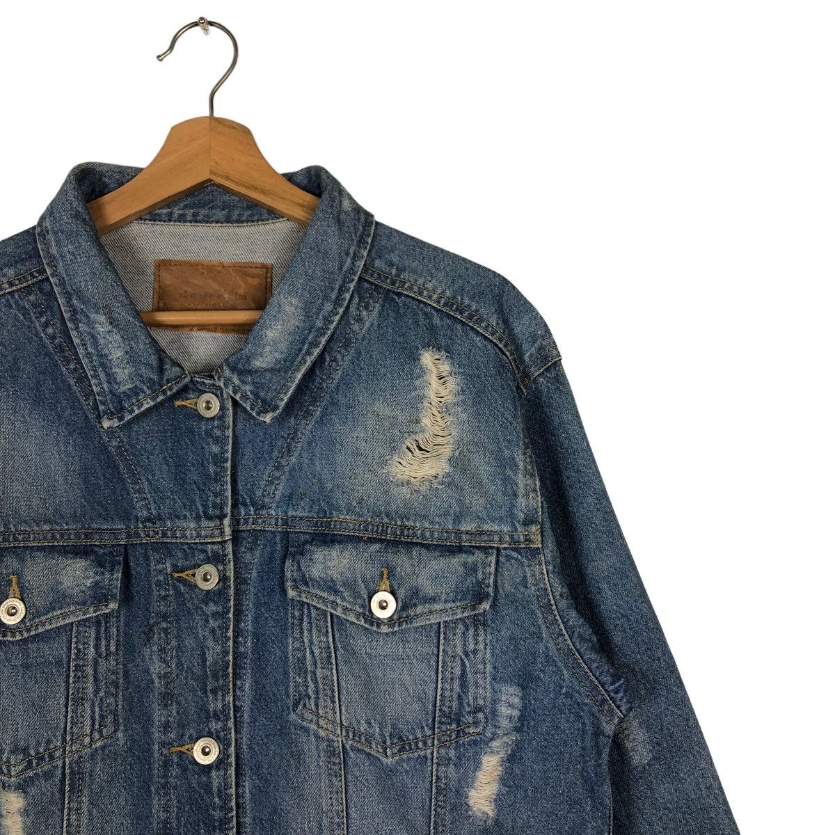 Japanese Brand 🔥Distressed Denim Trucker Jacket Pageboy Japan Made Size US M / EU 48-50 / 2 - 6 Thumbnail