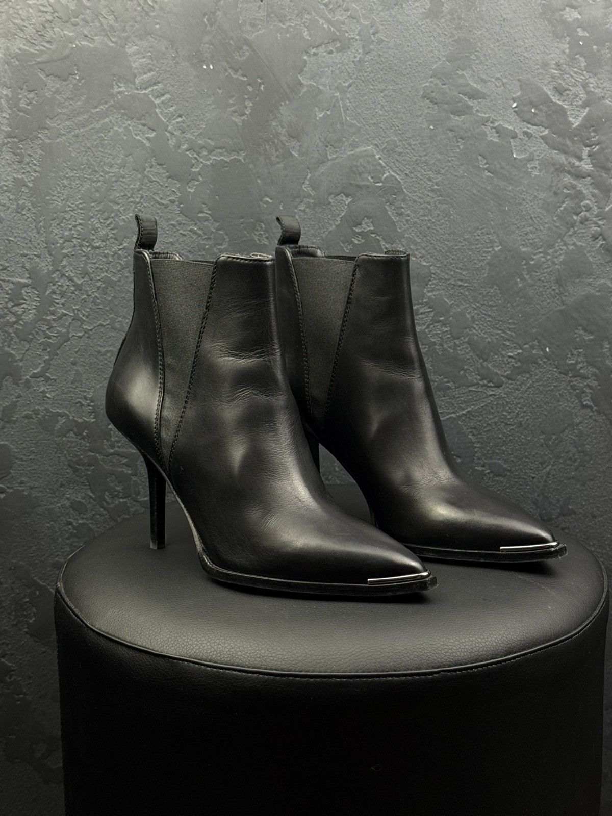 Acne Studios Acne Studio Jemma Women’s Leather Black Stiletto Heel Bootie Size US 8 / IT 38 - 8 Thumbnail