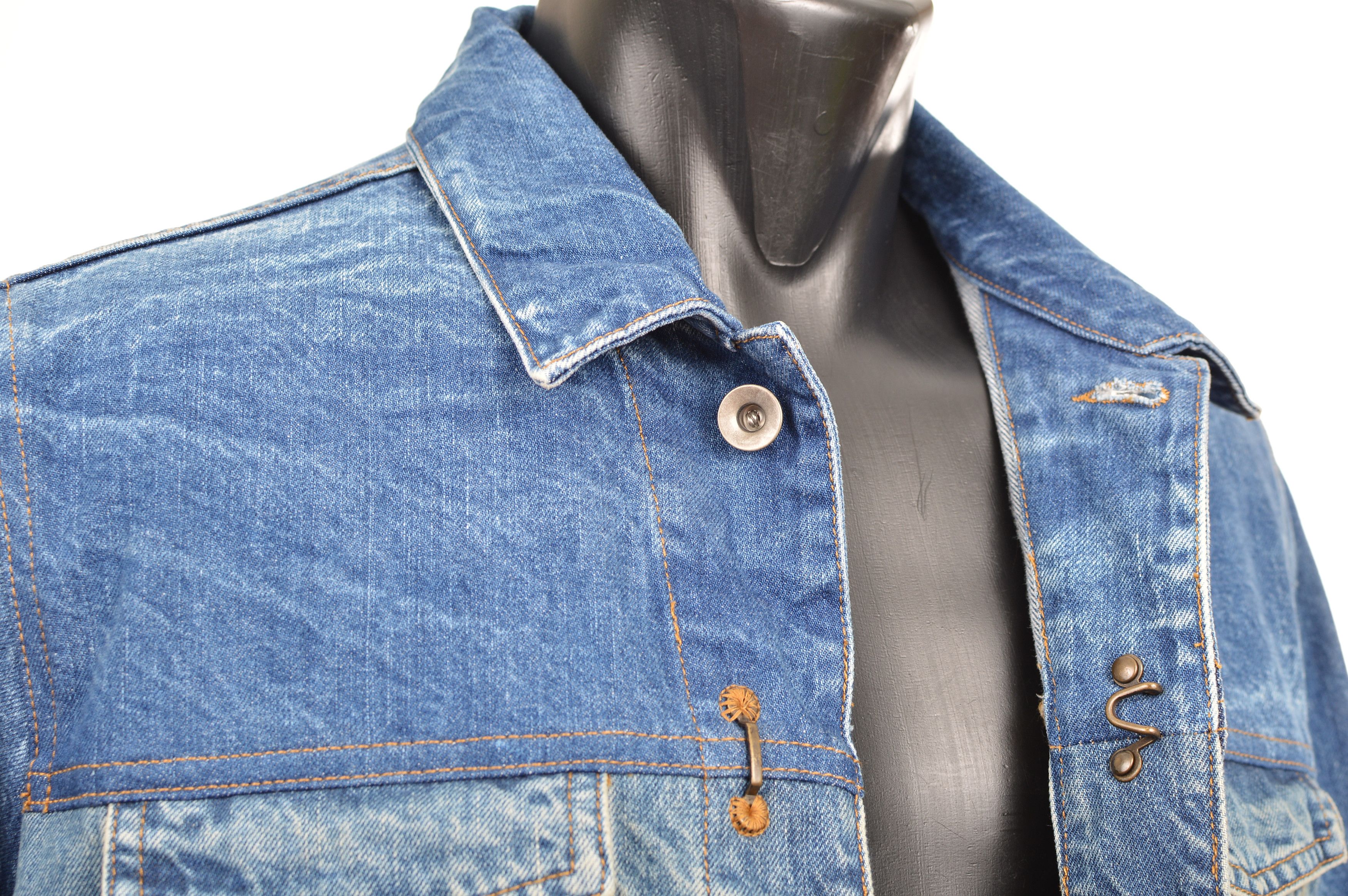Vintage Mauro Grifoni Denim / Tweed Jean Jacket Size US M / EU 48-50 / 2 - 5 Thumbnail