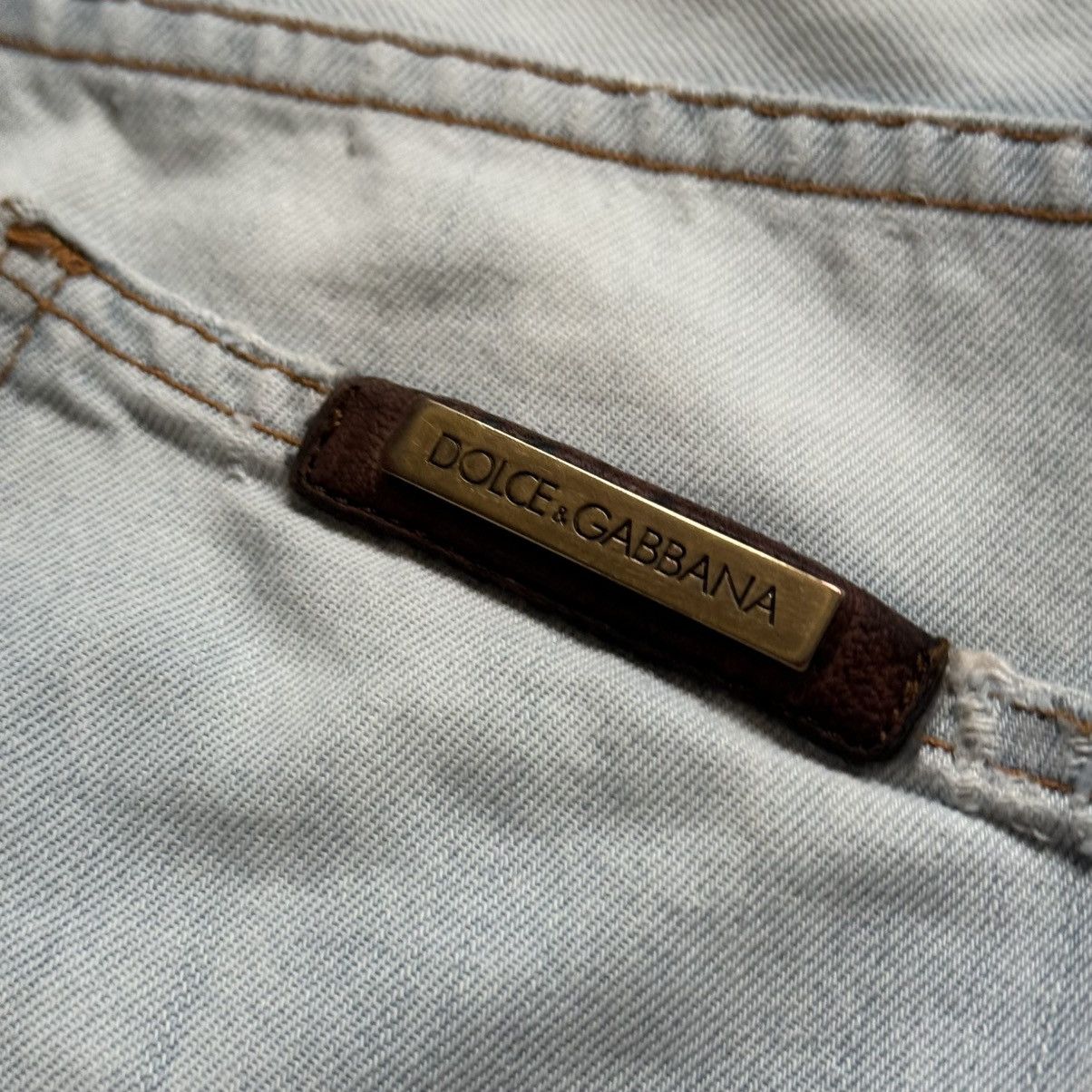 Dolce & Gabbana 📌Vintage Crazy Dolce&Gabbana 00s Distress Y2K Straight Jean Size US 30 / EU 46 - 17 Thumbnail
