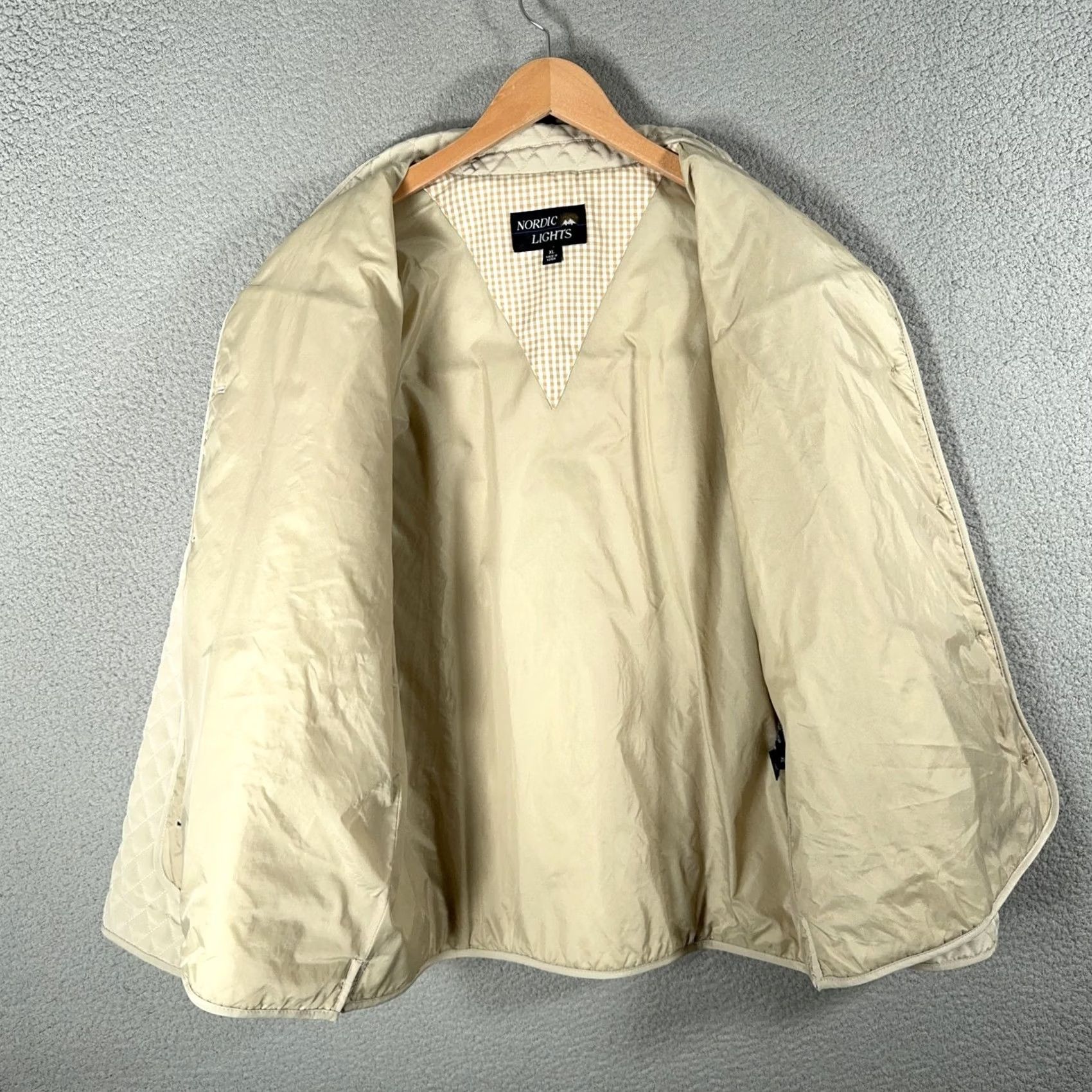 Vintage VINTAGE Nordic Lights Jacket Womens XL Beige Quilted Barn Coat 2000s Y2K Size XL / US 12-14 / IT 48-50 - 7 Thumbnail