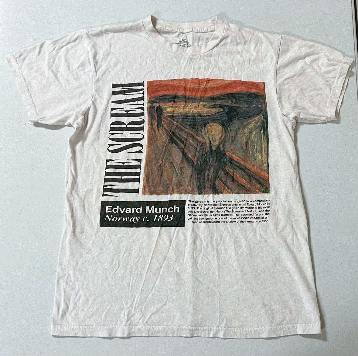 ‘The Scream’ Painting by Edvard Munch T-Shirt Tee Size S 🎭✨