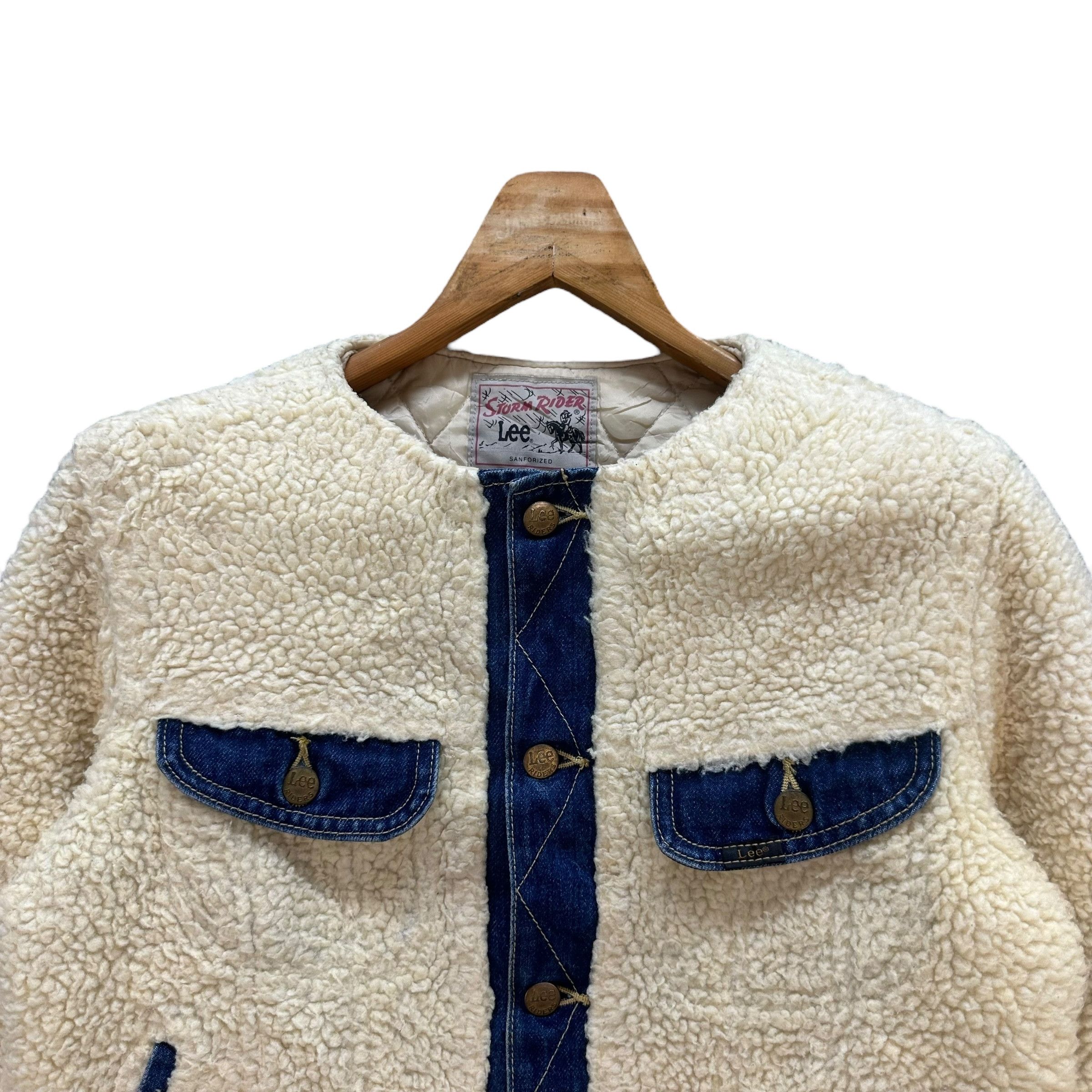 Lee Lee X E Hyphen World Gallery Sherpa Denim Jacket #A27-0628 Size M / US 6-8 / IT 42-44 - 2 Thumbnail