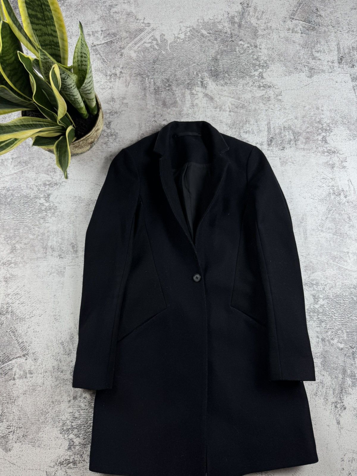 Allsaints ALLSAINTS Vita Black US 2 Wool Button Trench Long Trench Coat Jacket Blazer Size XS / US 0-2 / IT 36-38 - 4 Thumbnail