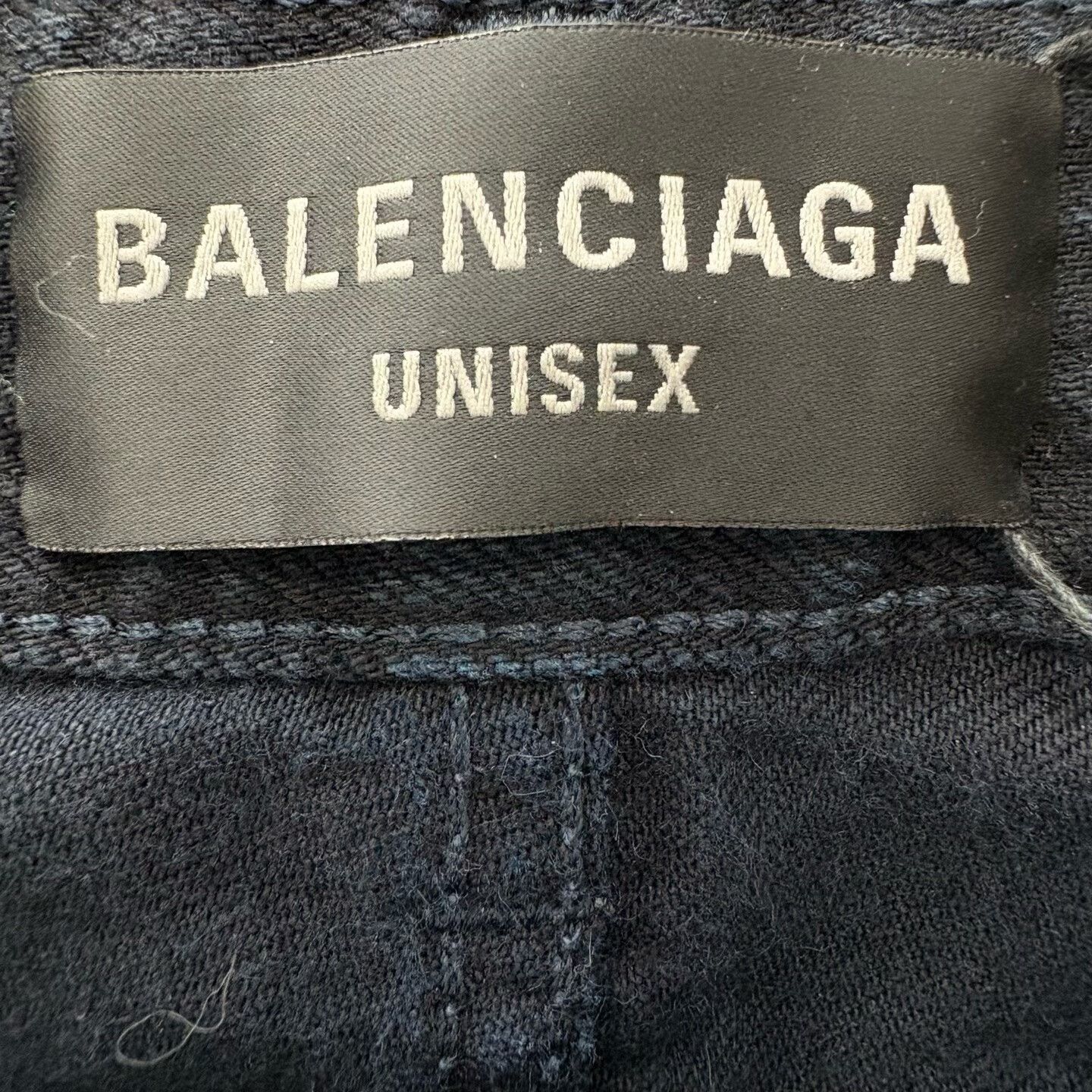 Balenciaga Balenciaga Black Drawstring Denim Pants for Men Size US 26 / EU 42 - 3 Thumbnail