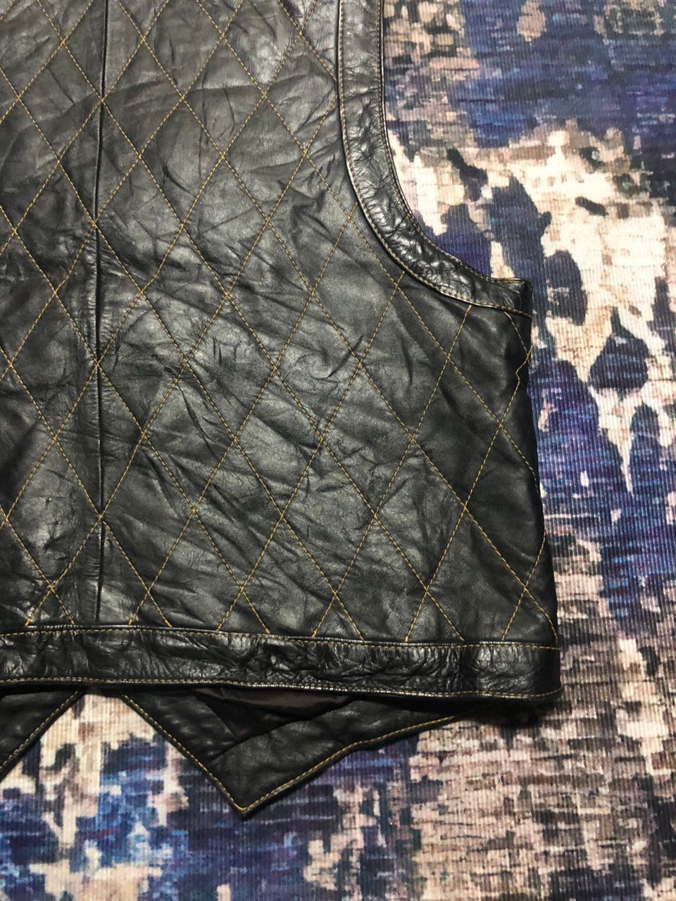 Genuine Leather Vintage Acropole Only Leather Quilted Vest Size US M / EU 48-50 / 2 - 8 Thumbnail
