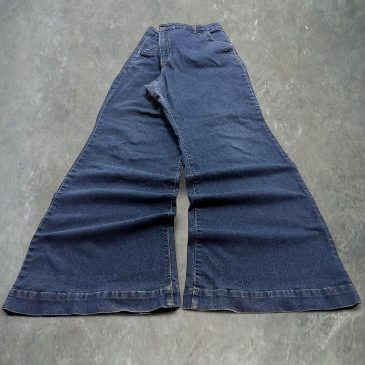 Vintage Crazy Vintage Y2K/2000s Baggy Flared Wideleg Sofia Vergara Dark Wash Denim Jeans! Size US 38 / EU 54 - 1 Thumbnail