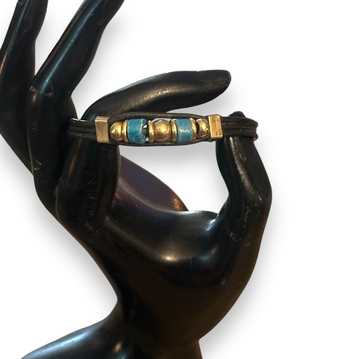 Vintage Vintage leather cord bead bracelet Size ONE SIZE - 2 Thumbnail