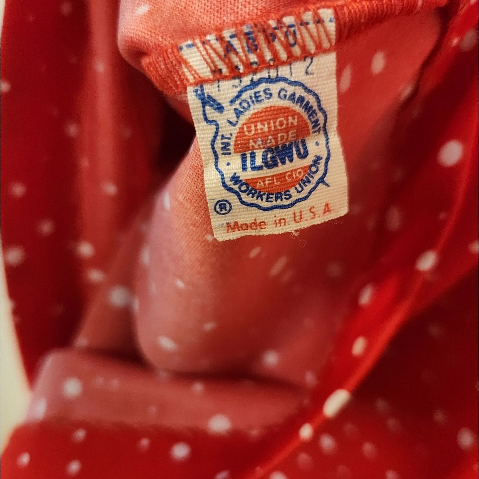 Vintage Vintage Retro red and white dot wide collar top Medium Size M / US 6-8 / IT 42-44 - 6 Thumbnail