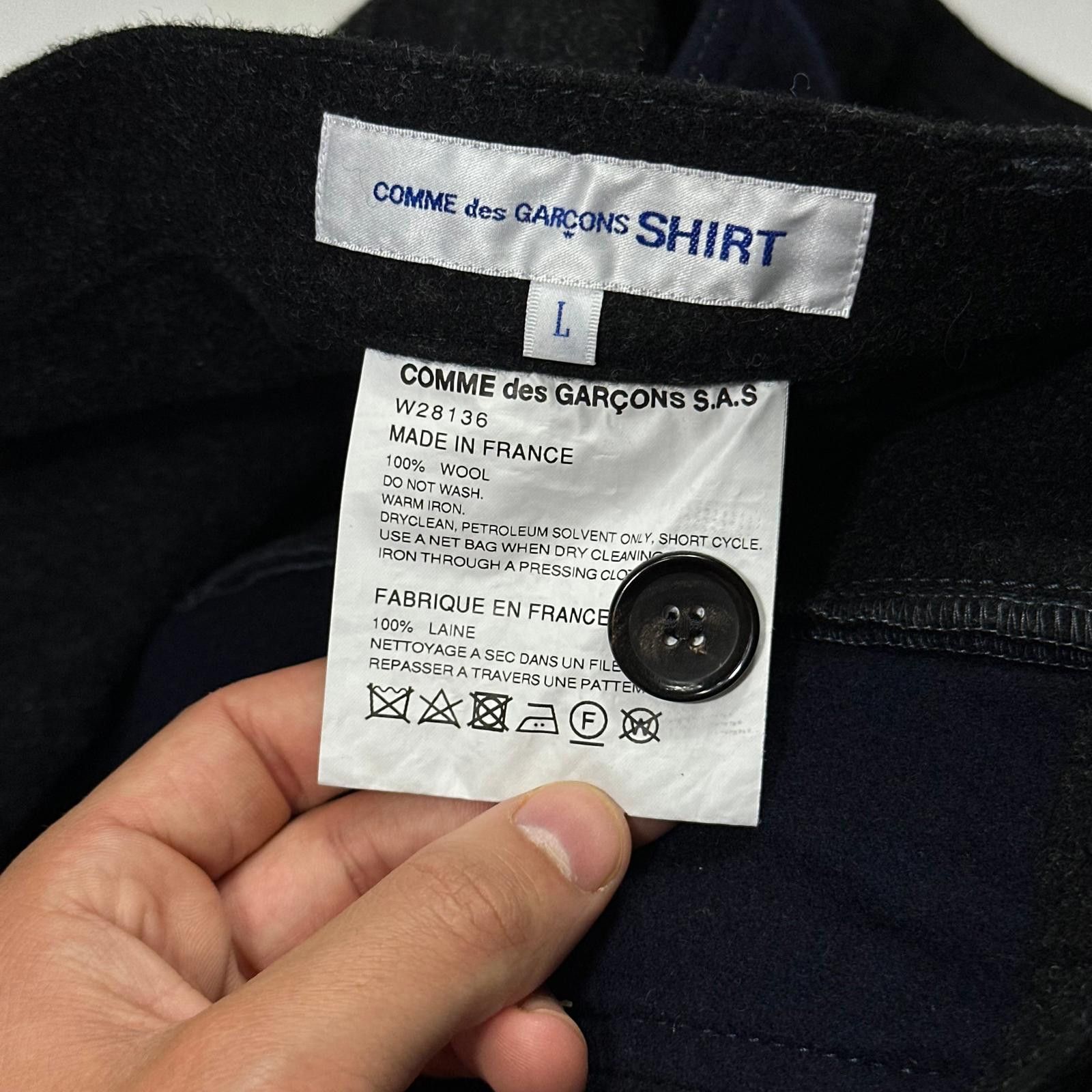 Comme des Garcons CDG SHIRT 00’s Buckle Patchwork Panelled Wool Trousers - L Size US 35 - 7 Thumbnail