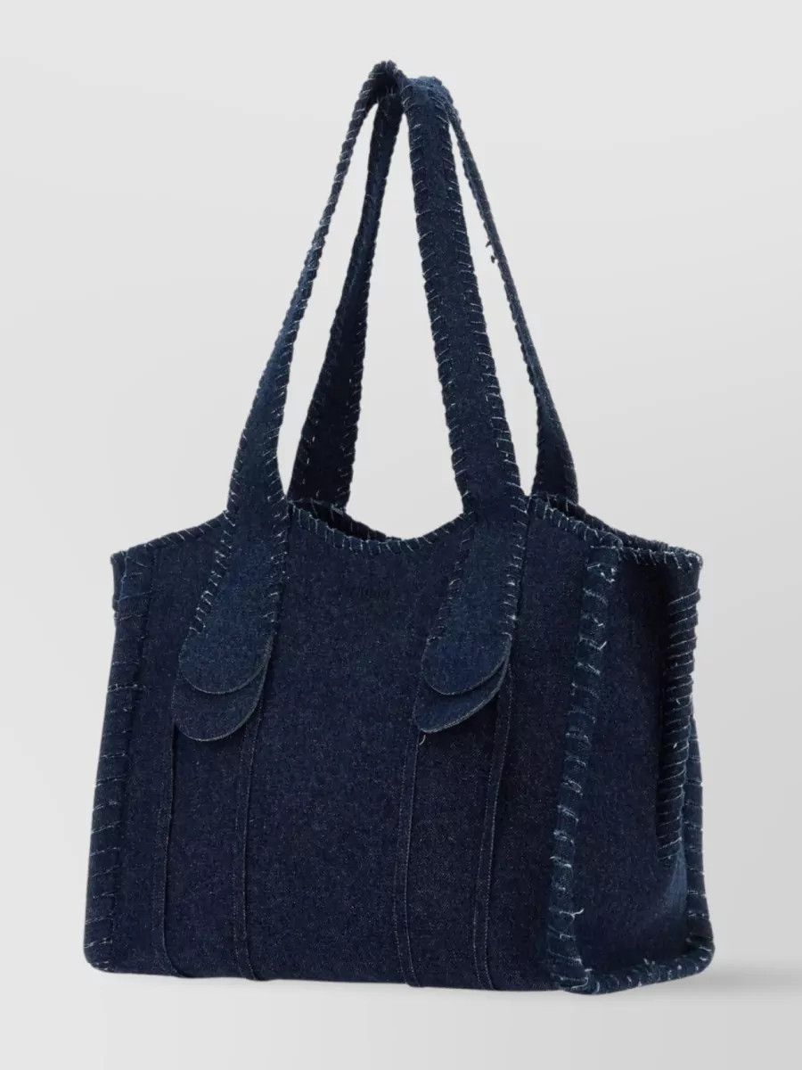 Chloe o1loc1c1024 Size: OS / Mony Medium Tote in Denim Size ONE SIZE - 3 Thumbnail