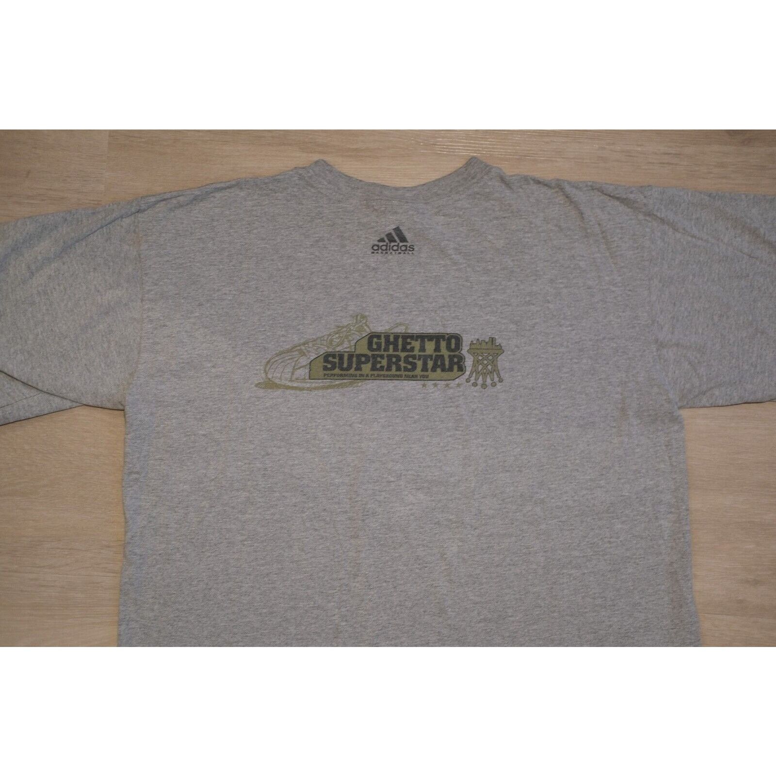Adidas Vintage 1990s Adidas Basketball Ghetto Superstar T-Shirt L Size US L / EU 52-54 / 3 - 1 Thumbnail
