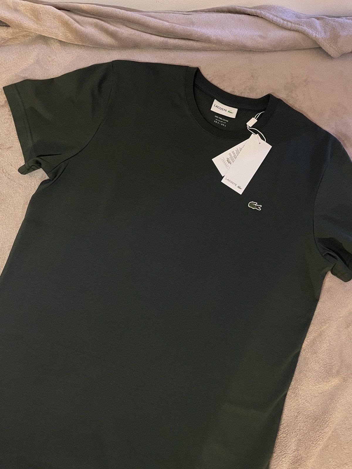 Lacoste T-shirt Lacoste Dark Green Size US L / EU 52-54 / 3 - 1 Thumbnail
