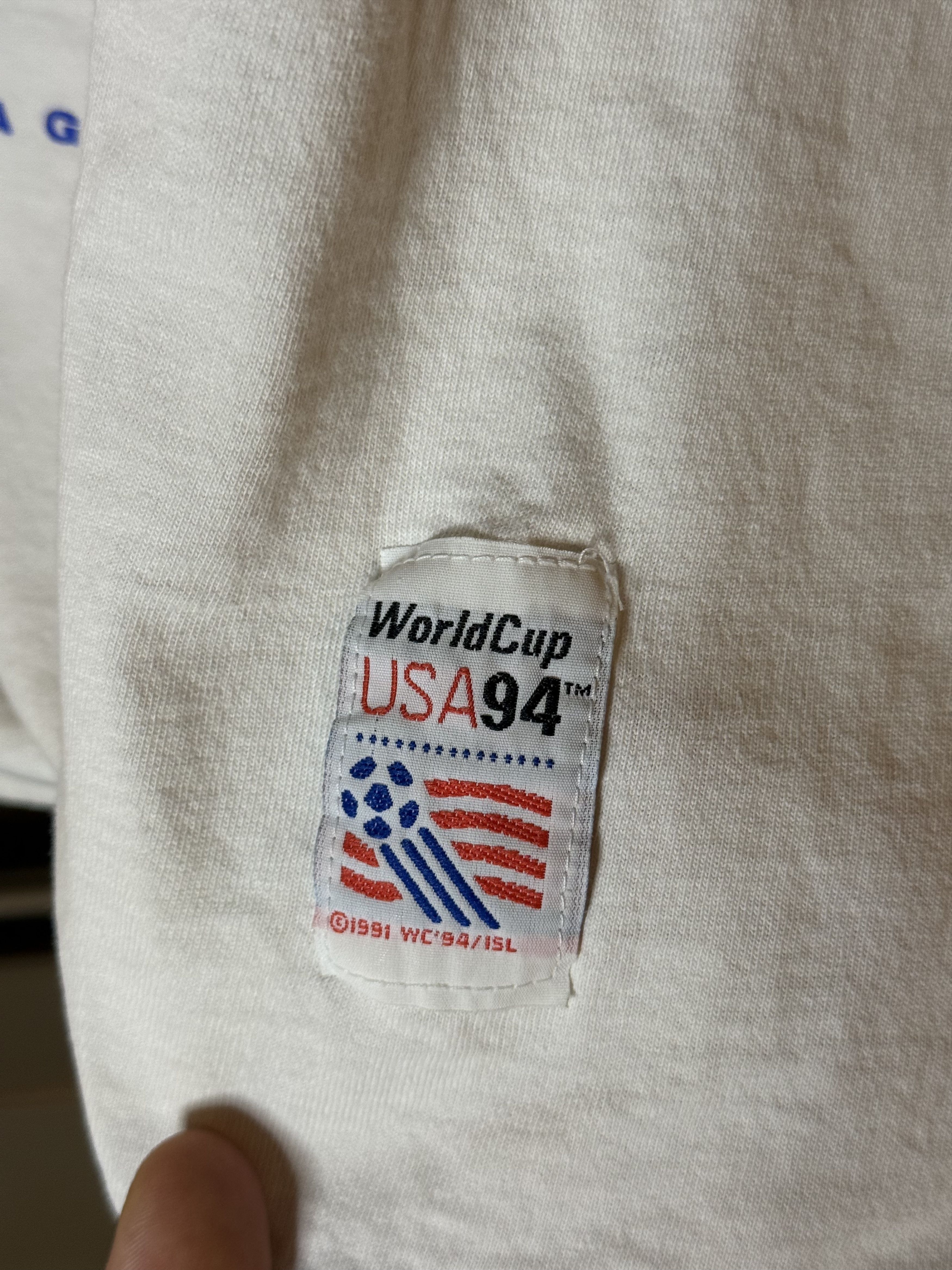 Adidas Adidas World Cup USA 1994 Vintage White Tee Size US L / EU 52-54 / 3 - 5 Thumbnail