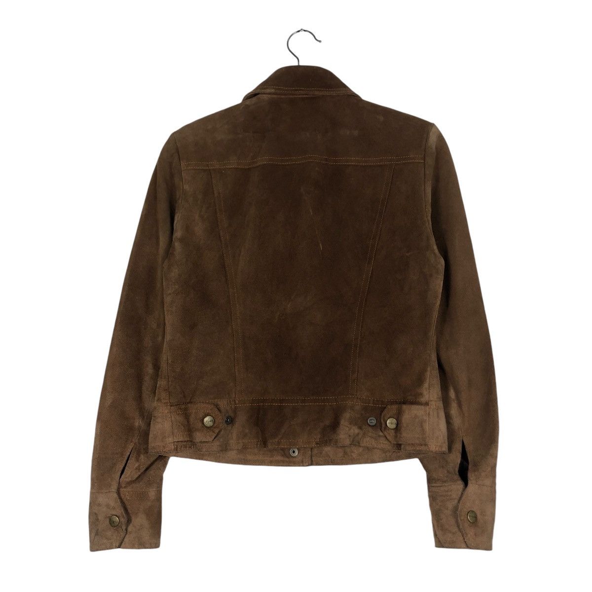 Japanese Brand 🔥CROPPED SUEDE LEATHER JACKET BIKER EPOCA ISSEY MIYAKE Size S / US 4 / IT 40 - 9 Thumbnail