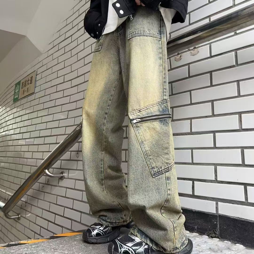 Vintage Men's street washed retro distressed cargo jeans y2k Size US 32 / EU 48 - 4 Thumbnail