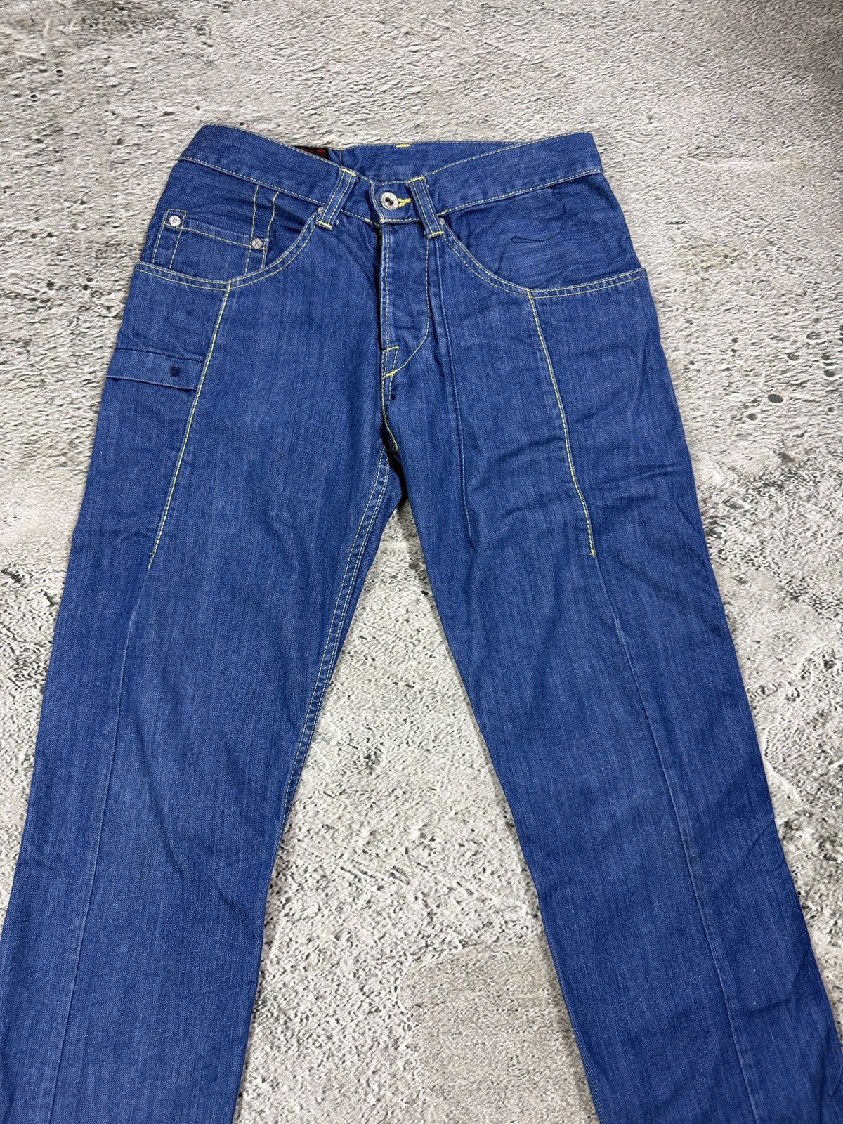 Evisu Evisu EU ED jeans vintage denim pants cargo baby blue Y2K Size 29" - 8 Thumbnail