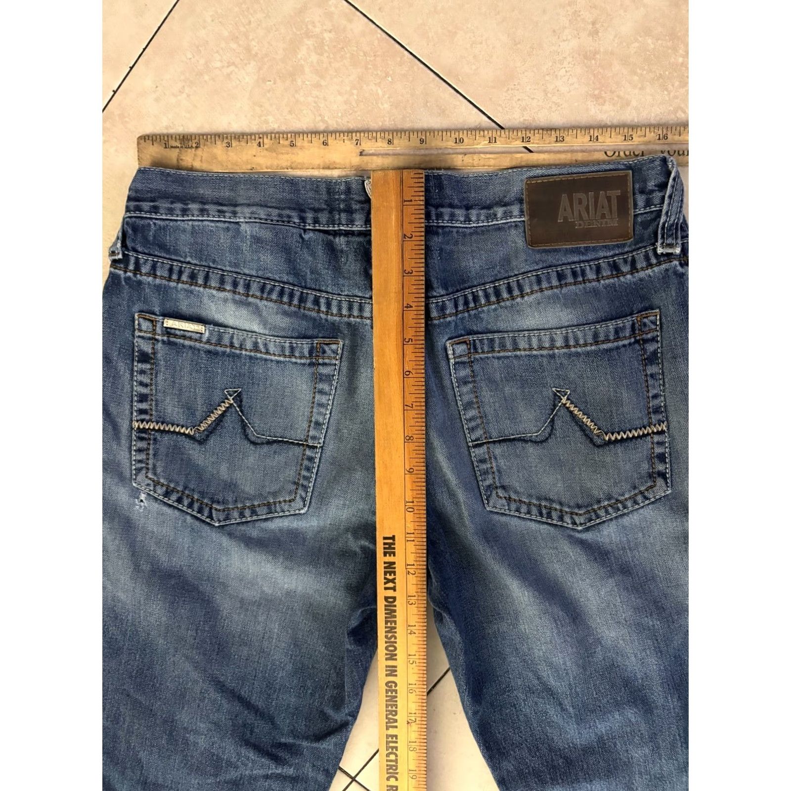 Ariat Ariat Jeans 32/32 Denim Mens 5-Pocket Bootcut Slim Western Rodeo Blue MX12FA16 USA Cowboy Southwestern 5736 Mens Size US 32 / EU 48 - 6 Thumbnail