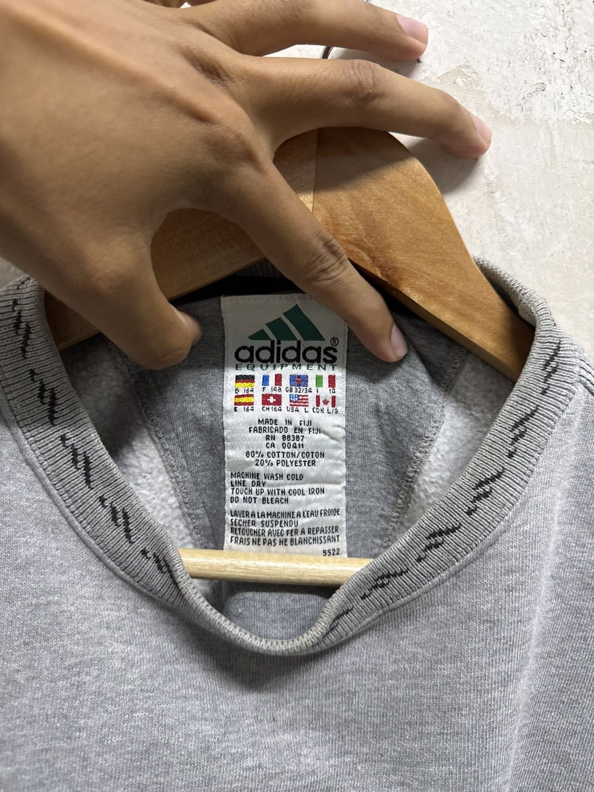 Adidas Vintage 90s Adidas Equipment EQT Boxy Sweatshirt Size US M / EU 48-50 / 2 - 6 Thumbnail