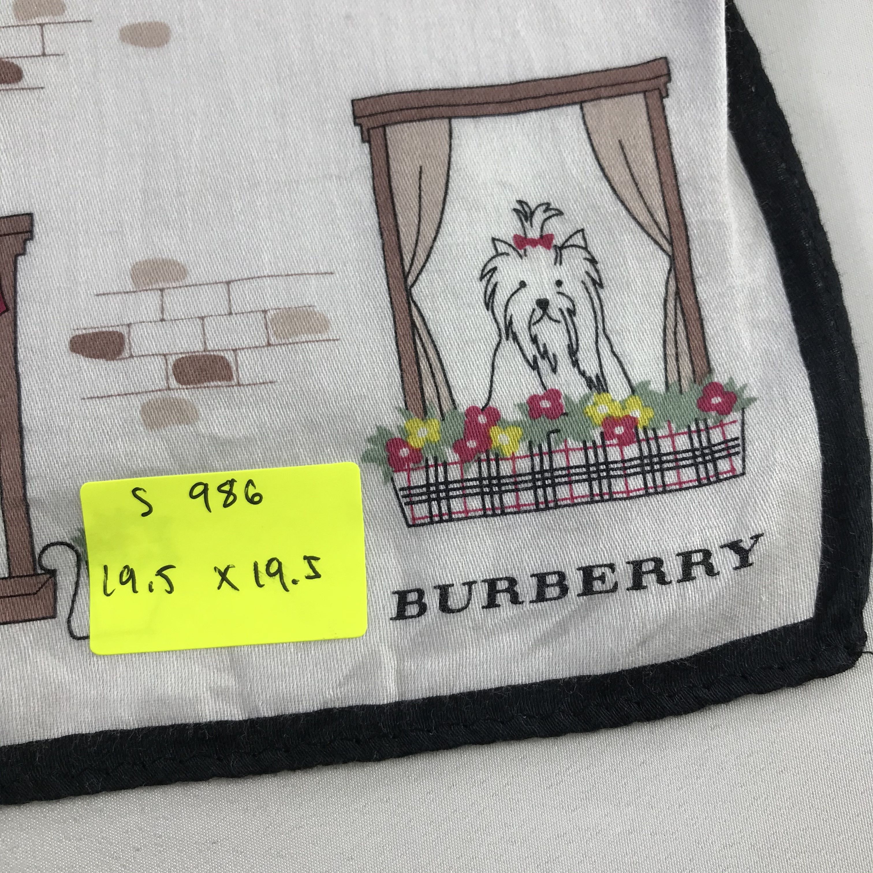 Burberry × Vintage Burberry Bandana / Handkerchief / Neckerchief - S986 Size ONE SIZE - 5 Thumbnail