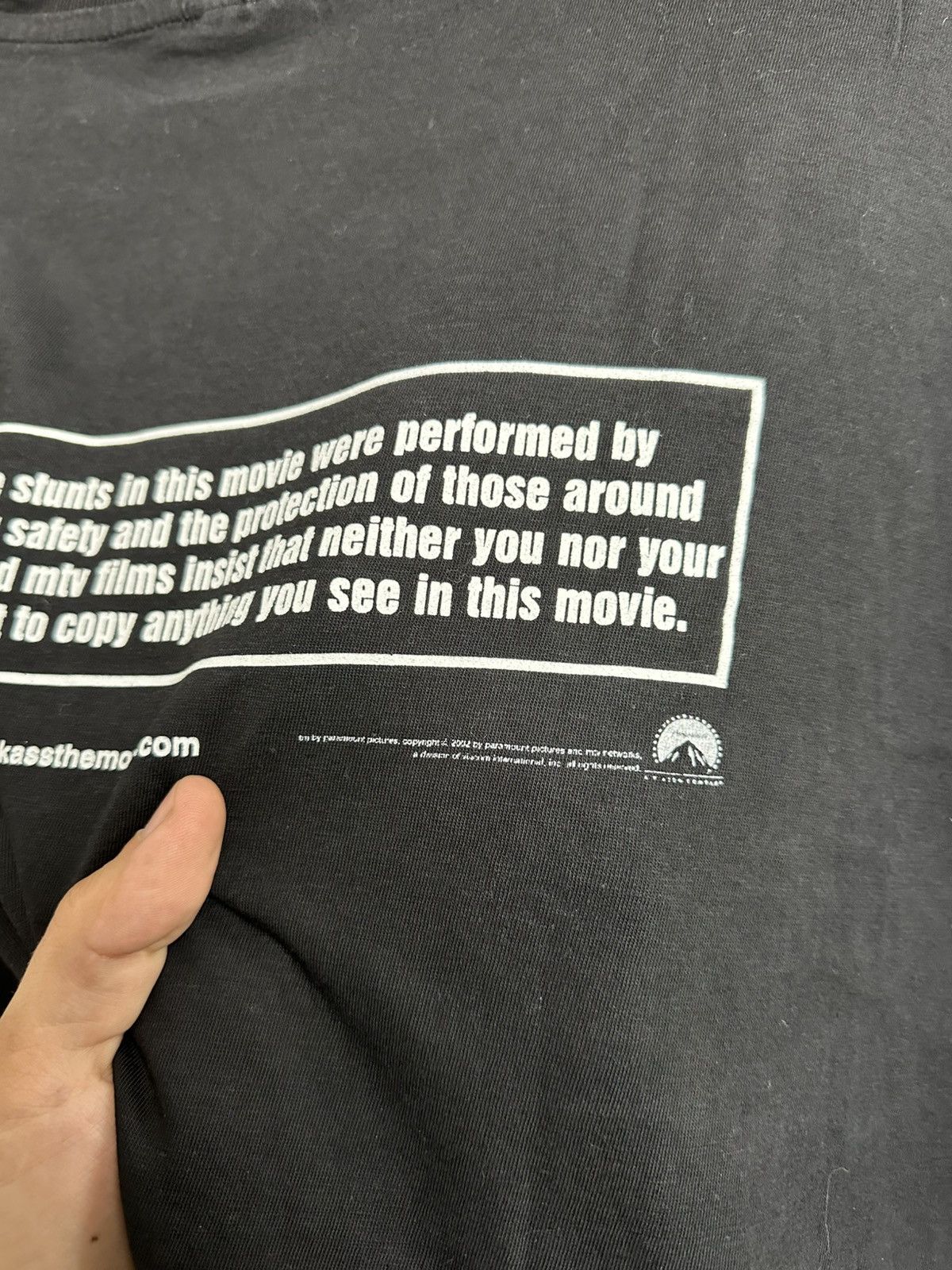 Vintage 2002 Jackass Warning Vintage Movie T-Shirt Tee Size US XL / EU 56 / 4 - 10 Thumbnail