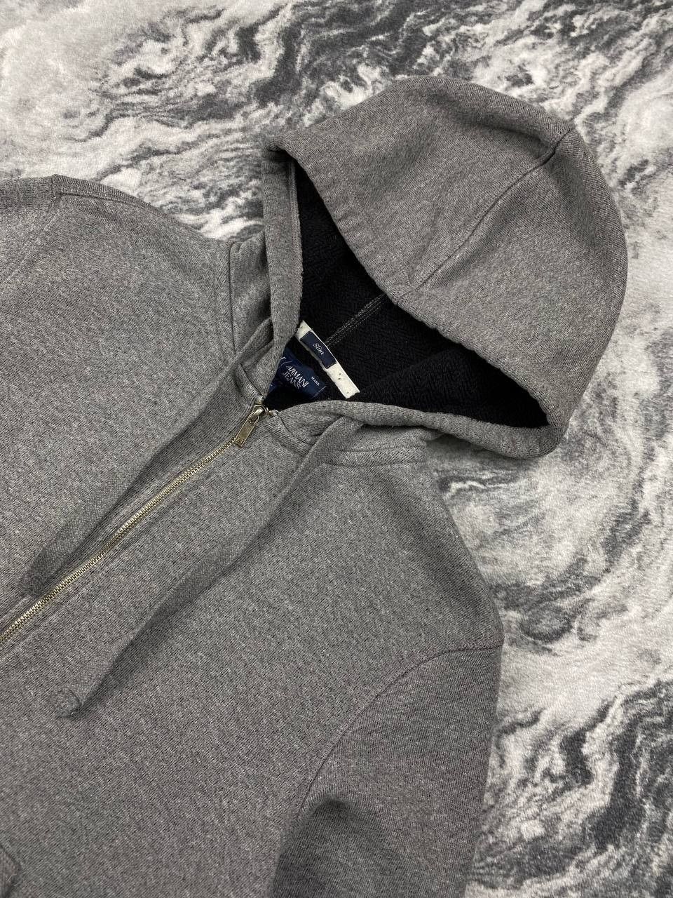 Armani Vintage Armani Jeans Hoodie Big Logo AJ Men Size L Gray Size US L / EU 52-54 / 3 - 6 Thumbnail