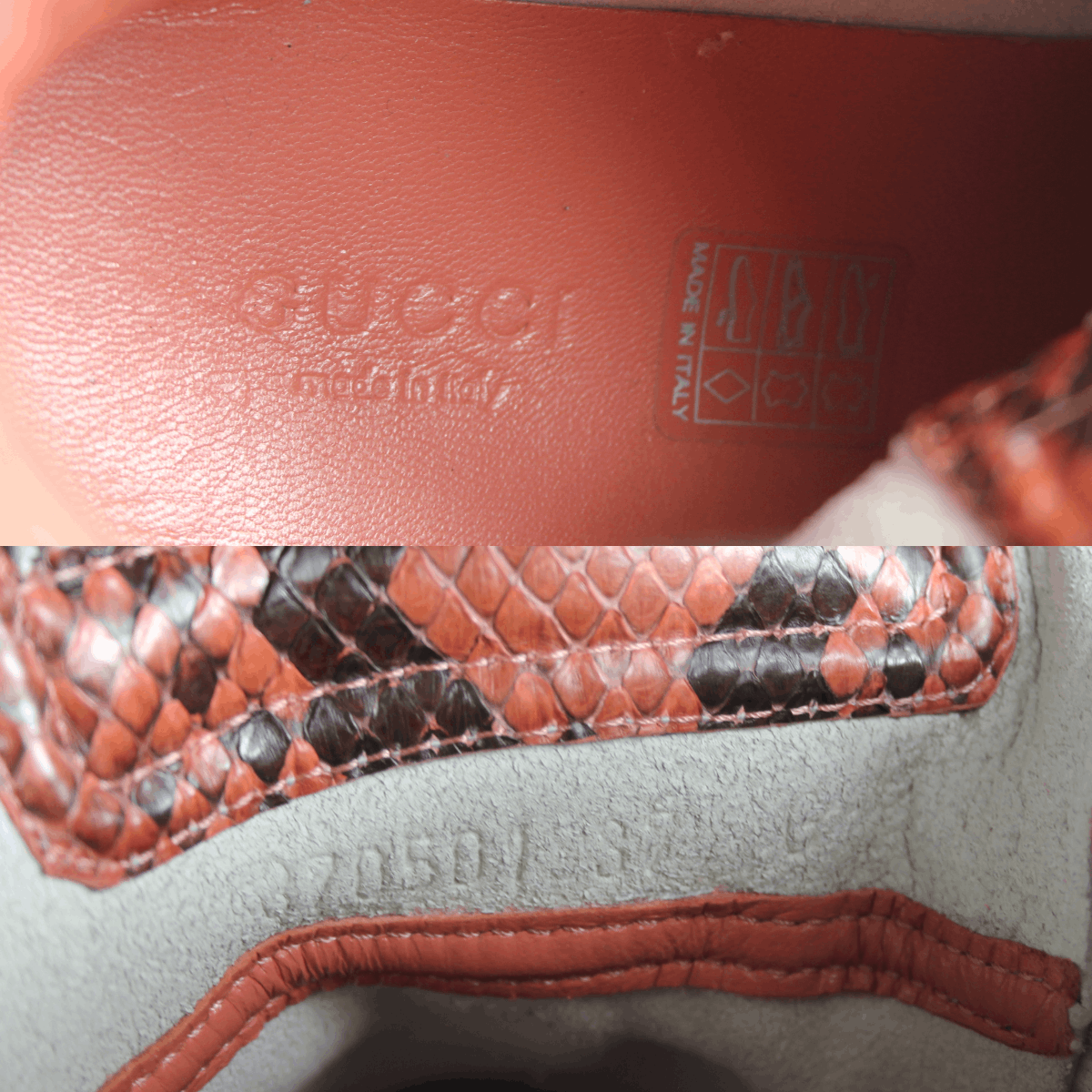 Gucci Python Snake Skin Leather Hi-Top Sneakers Size US 7 / IT 37 - 13 Thumbnail