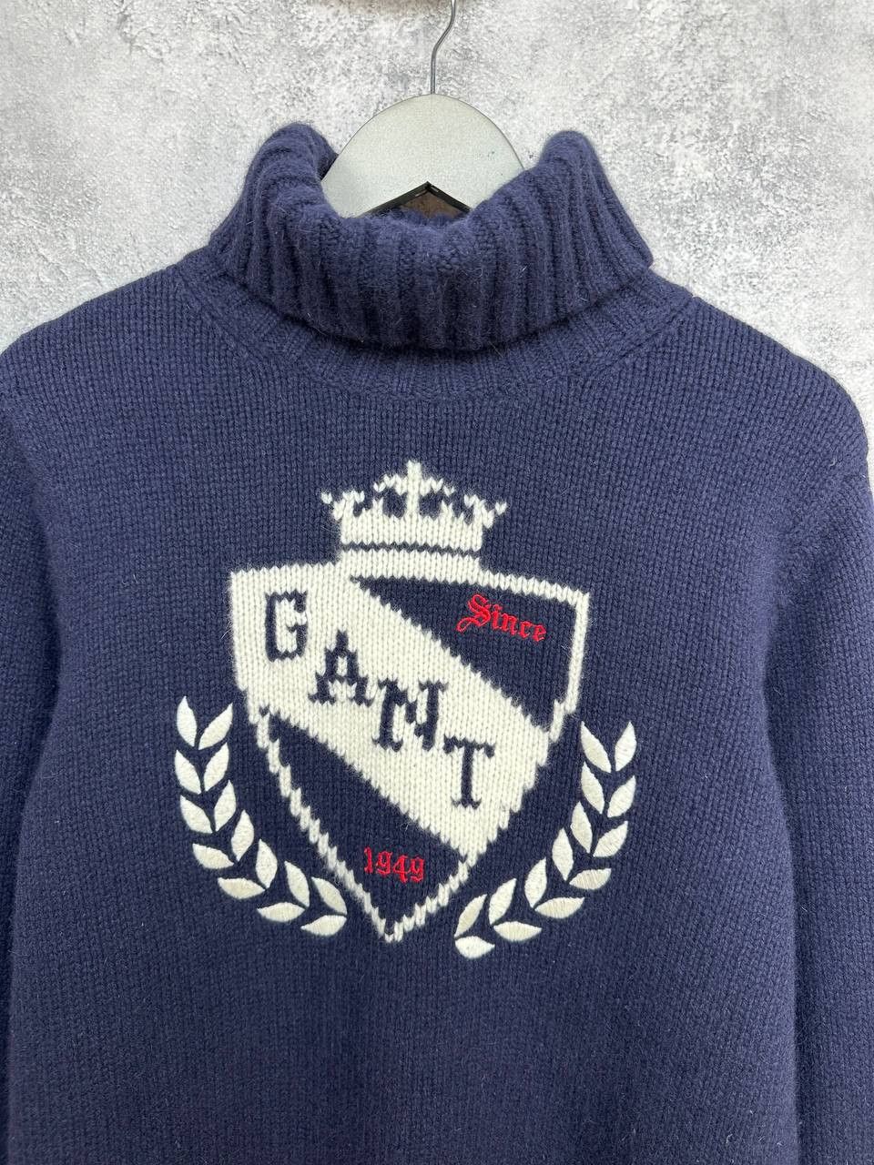 Gant GANT Lambswool Angora Turtleneck Crest Logo Knit Jumper Size XL / US 12-14 / IT 48-50 - 4 Thumbnail