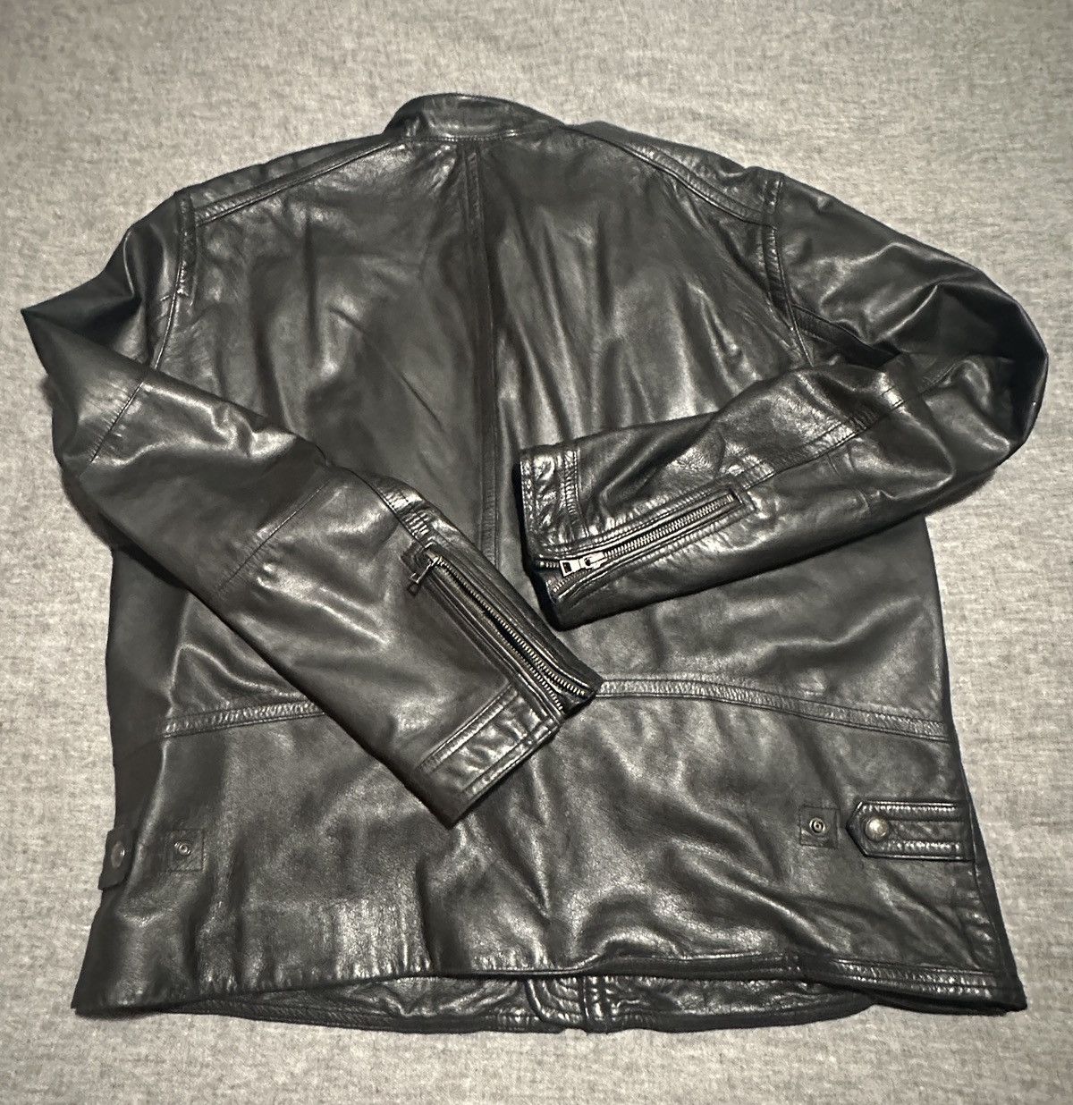Vince VINCE Men’s Lambskin Leather Moto Jacket Men’s L/XL Size US L / EU 52-54 / 3 - 7 Thumbnail