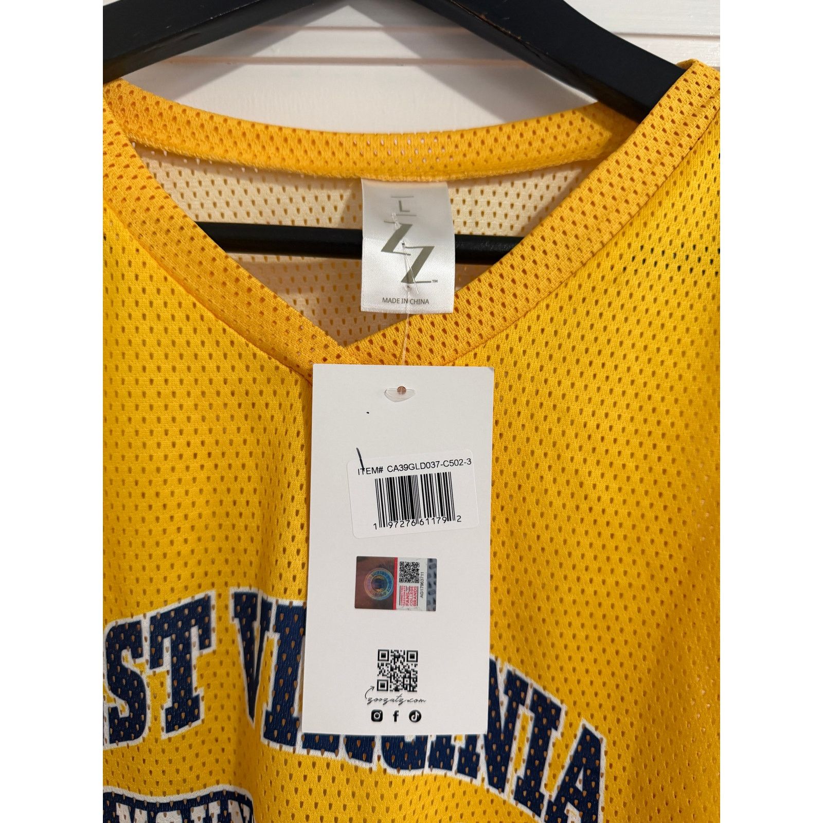 NCAA NWT West Virginia Mountaineers Cropped Jersey Women's Size L Size L / US 10 / IT 46 - 4 Thumbnail