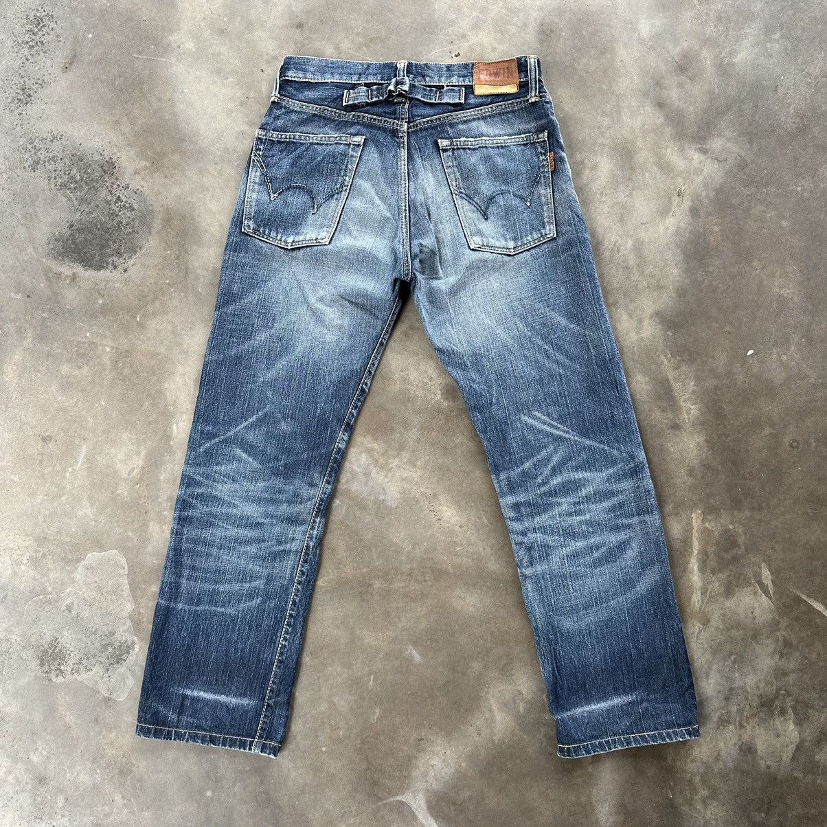 Edwin × Jean × Vintage Vintage Edwin Distressed Faded Denim Jean Pant W30 Size US 30 / EU 46 - 9 Thumbnail