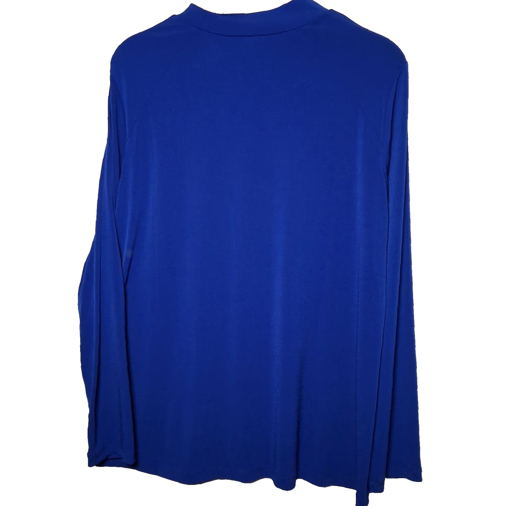 Vintage Susan Graver Shirt Women L Royal Blue Button Stretch Classic Blouse Size L / US 10 / IT 46 - 4 Thumbnail