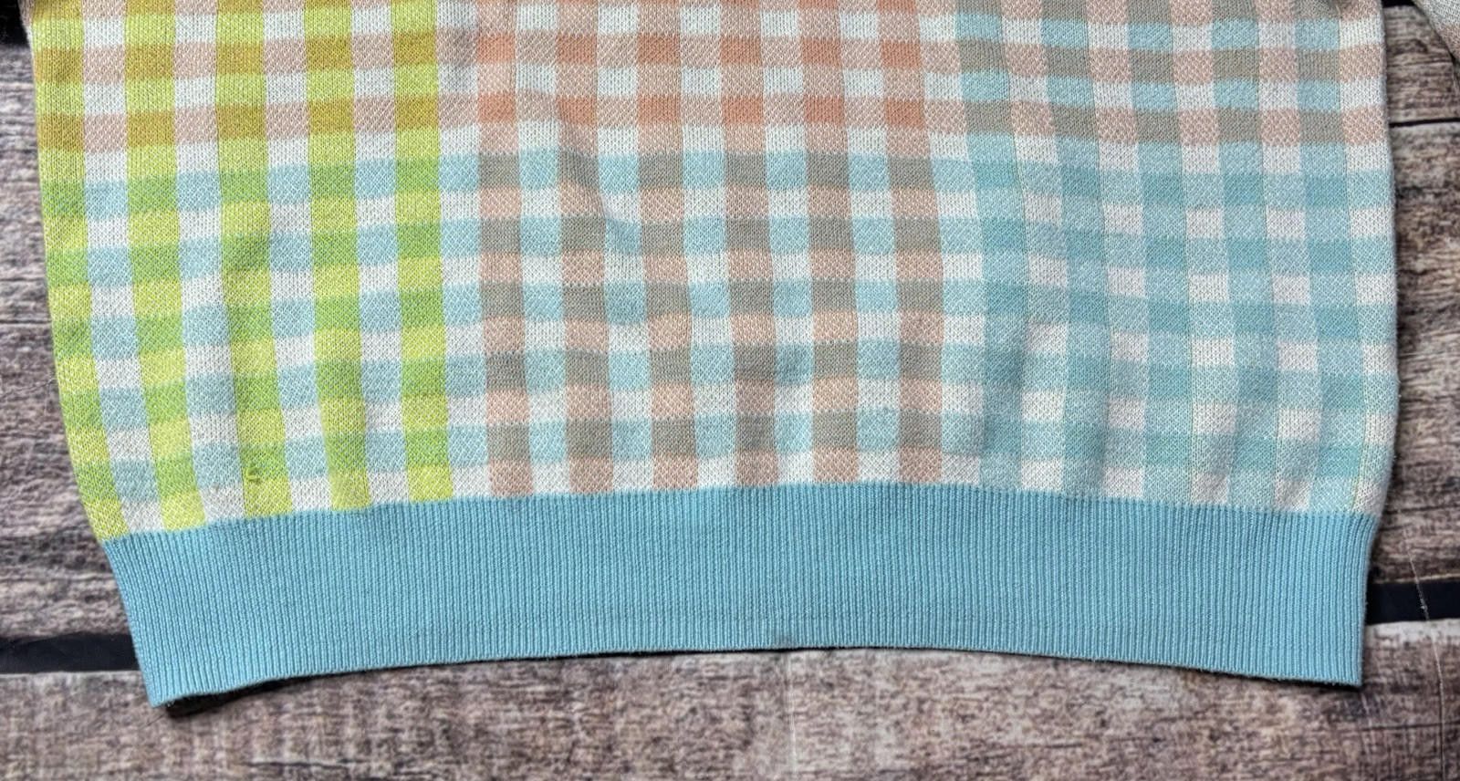 Other 27 Miles Sweater Women's Medium Cotton Colorblock Check Size M / US 6-8 / IT 42-44 - 5 Thumbnail