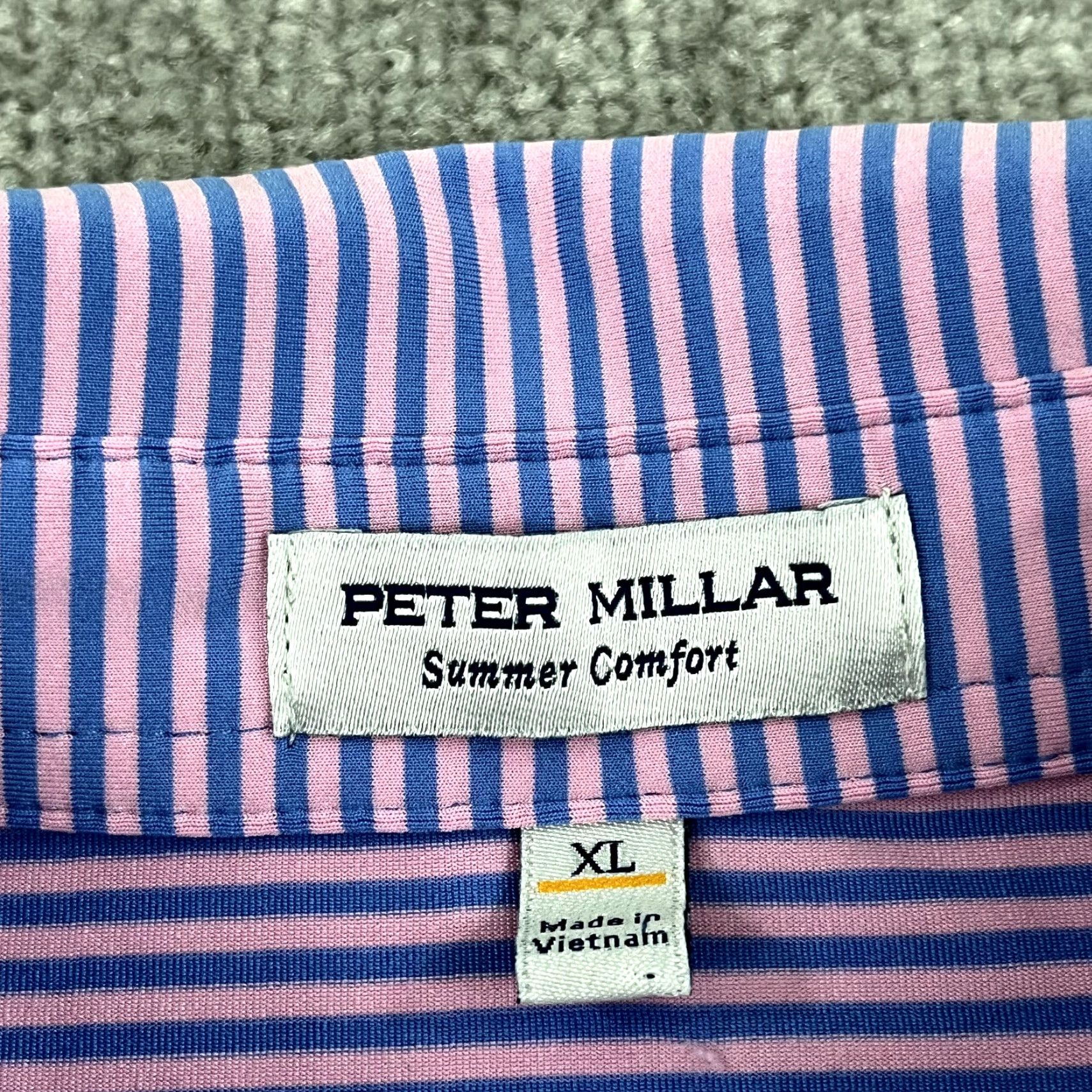 Peter Millar Peter Millar Polo Shirt Mens XL Lansdowne Golf Club Pink Blue Striped Preppy Sports Size US XL / EU 56 / 4 - 3 Thumbnail