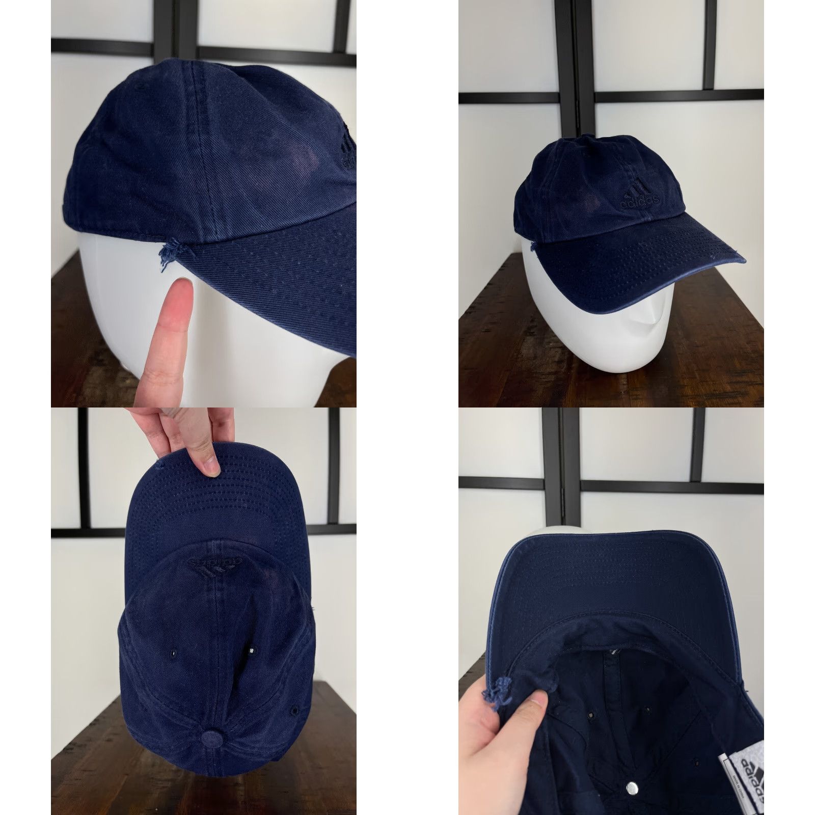 Adidas Adidas Hat Cap One Size Blue 100% Cotton Golf Logo Outdoor Adjustable Mens Hat Size ONE SIZE - 8 Thumbnail