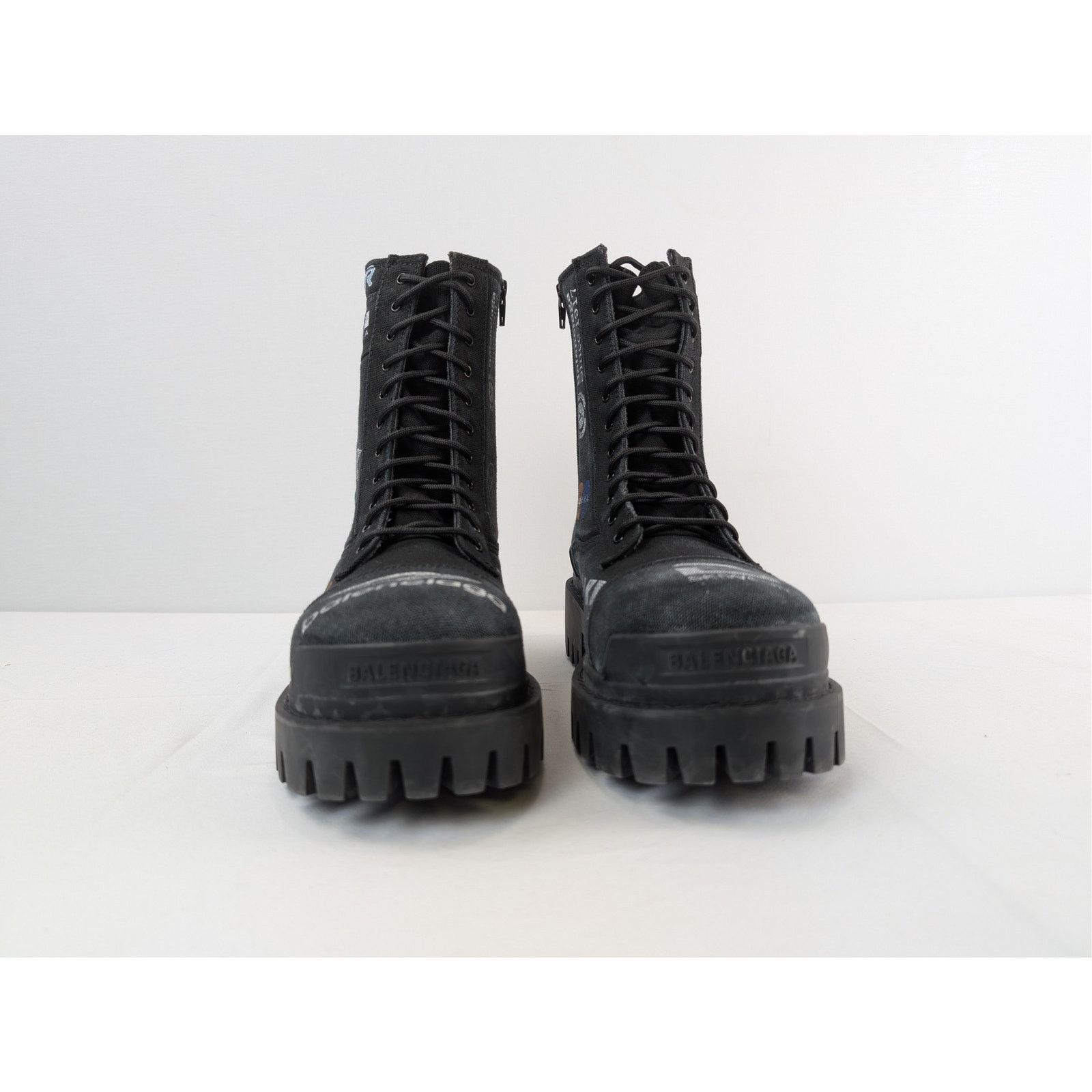 Balenciaga o1rshd1 Q:2 / Combat Strike L20 Cotton Canvas/Print Boot Size US 9 / EU 42 - 9 Thumbnail