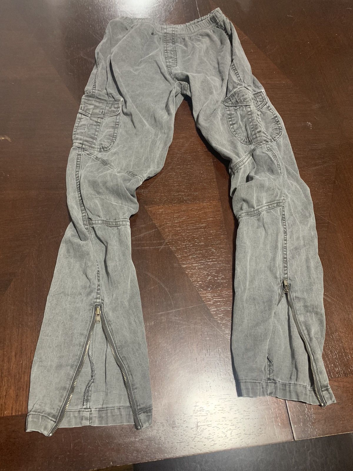 image of G.o.a Flared Cargo Denim in Stone, Men's (Size 30)