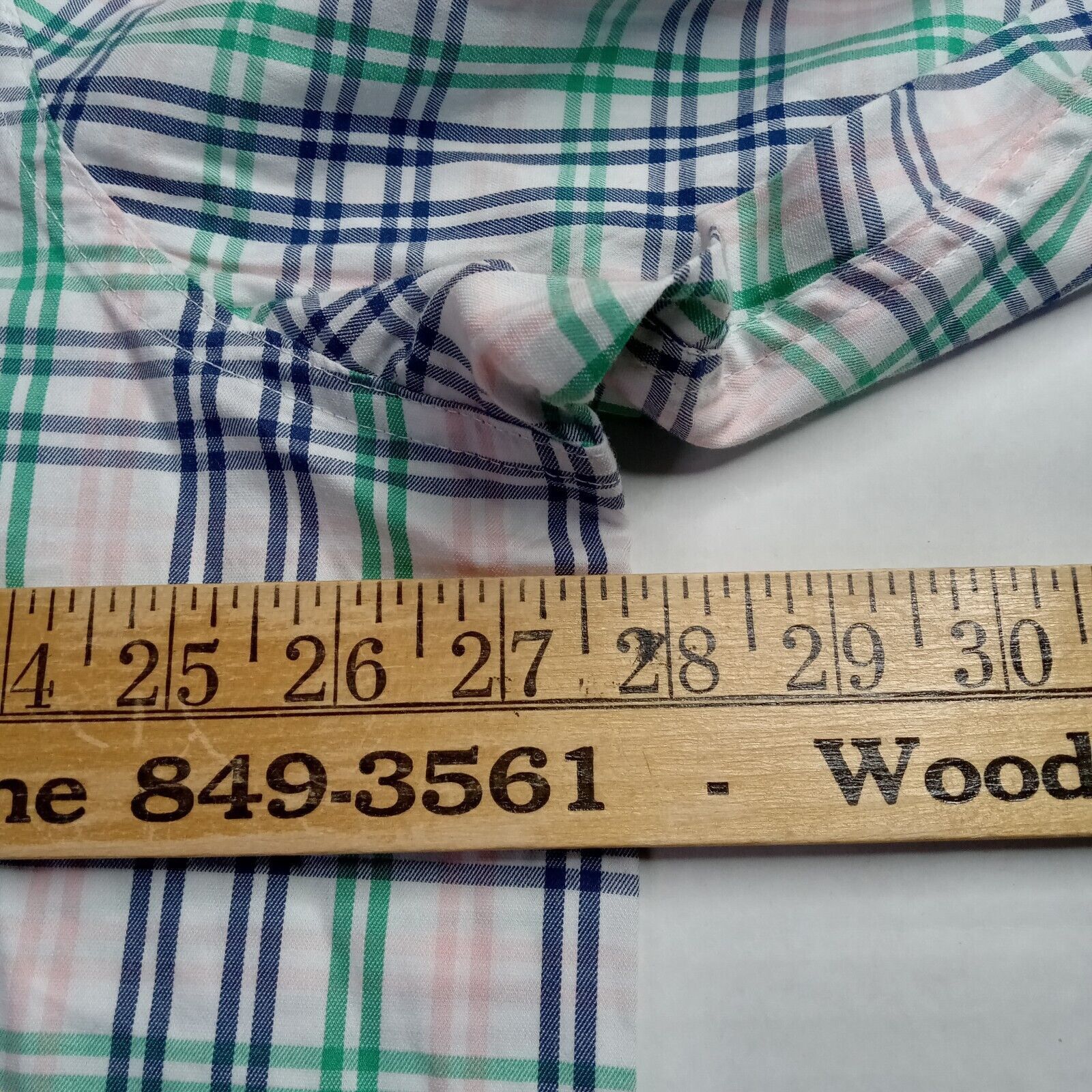 George George Poplin Shirt Men's 2XL Pink Green White Plaid Classic Size US XXL / EU 58 / 5 - 5 Thumbnail