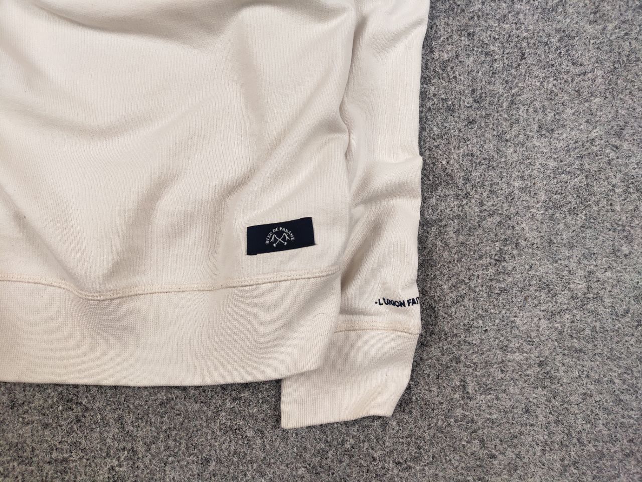 Bleu De Paname Bleu De Paname Crew Check Logo Jumper Beige Sweatshirt Size US M / EU 48-50 / 2 - 10 Thumbnail