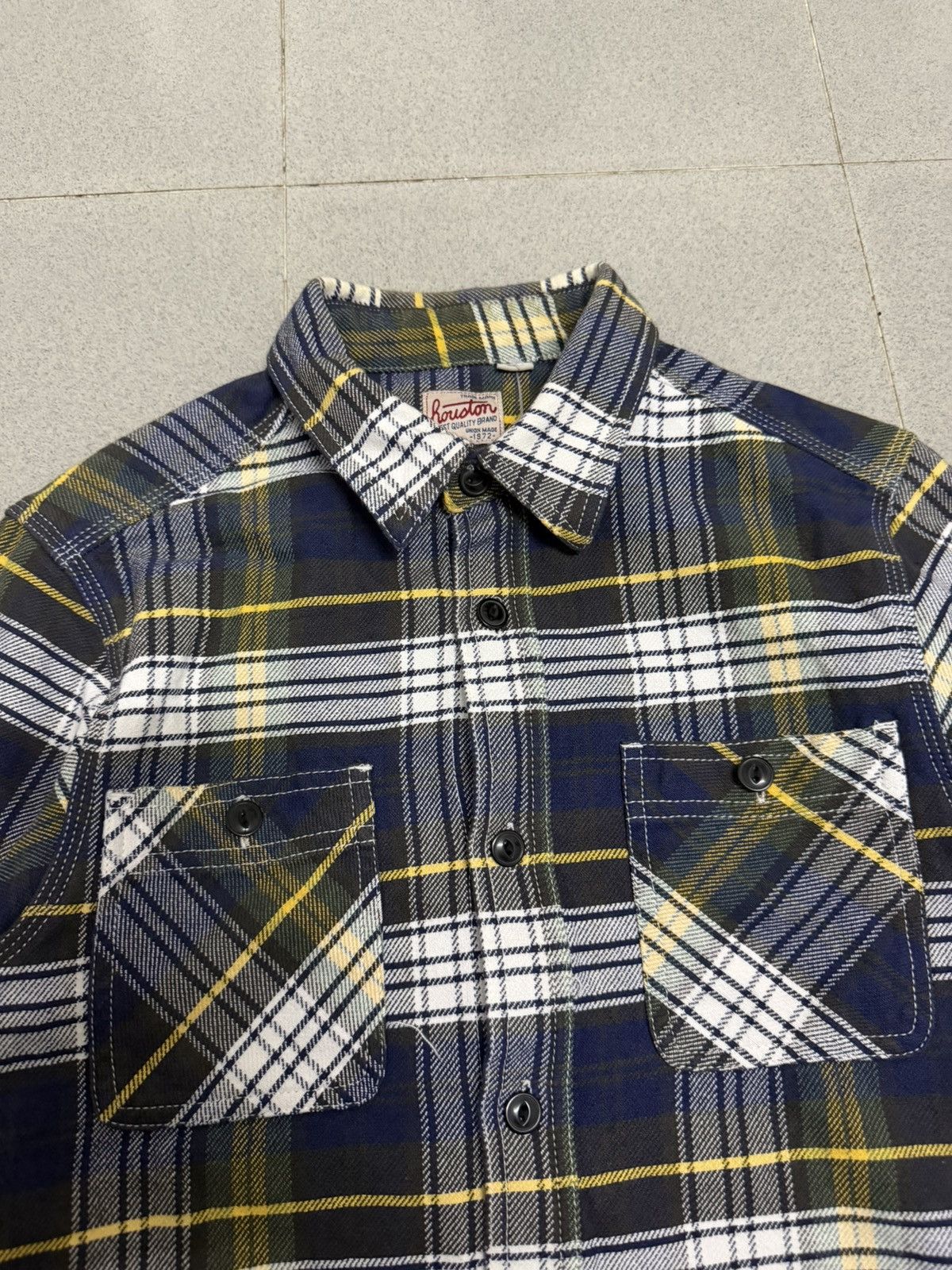 Japanese Brand Vintage Houston Union Made Flannel Shirt Size US M / EU 48-50 / 2 - 2 Thumbnail