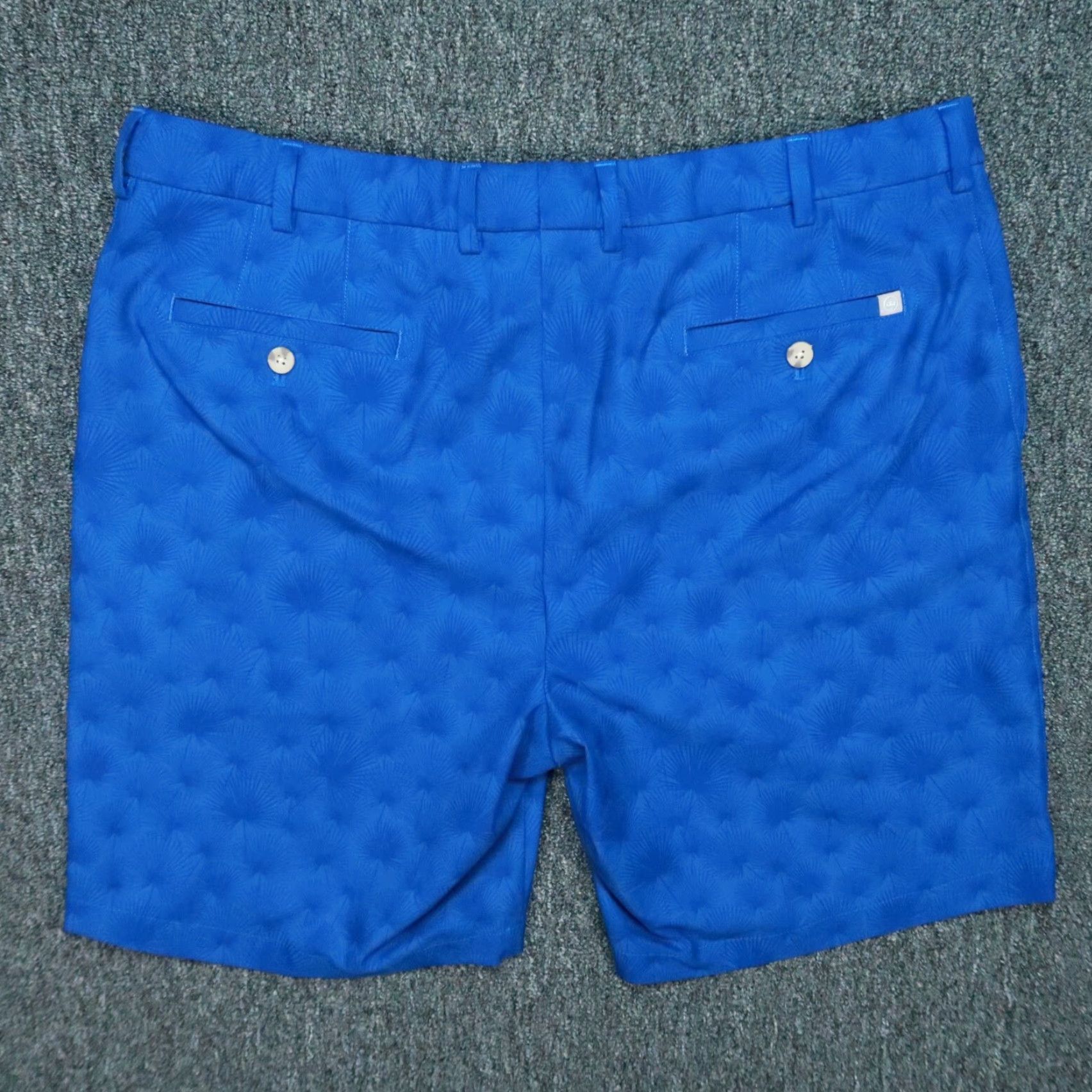 Peter Millar Peter Millar Shorts Mens 38 Blue Carrboro Fan Palm Twill Performance Chino Size US 38 / EU 54 - 4 Thumbnail